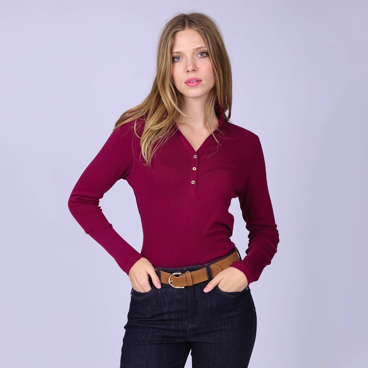 Polo manches longues, MISE AU GREEN
