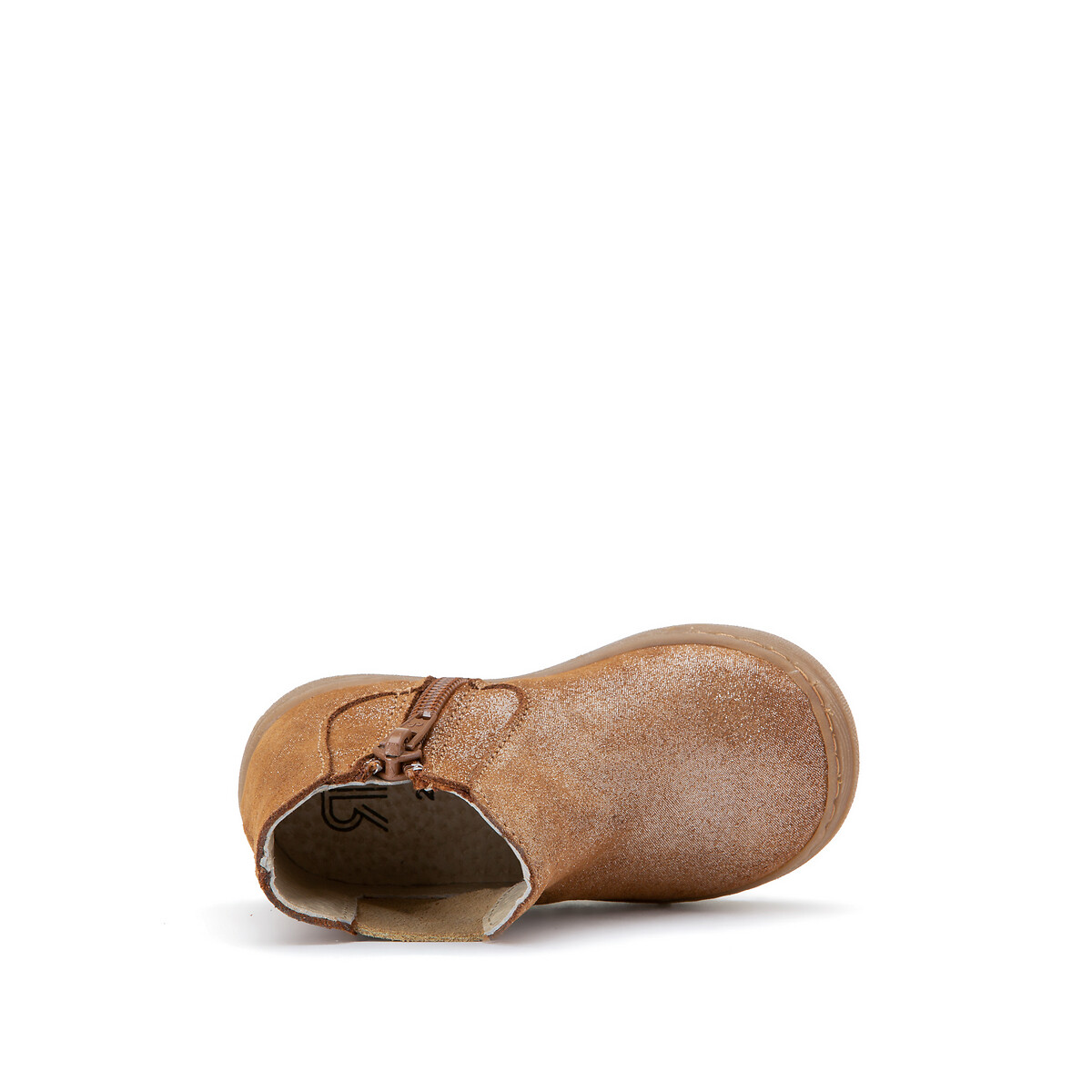 Kids leather ankle boots with zip 