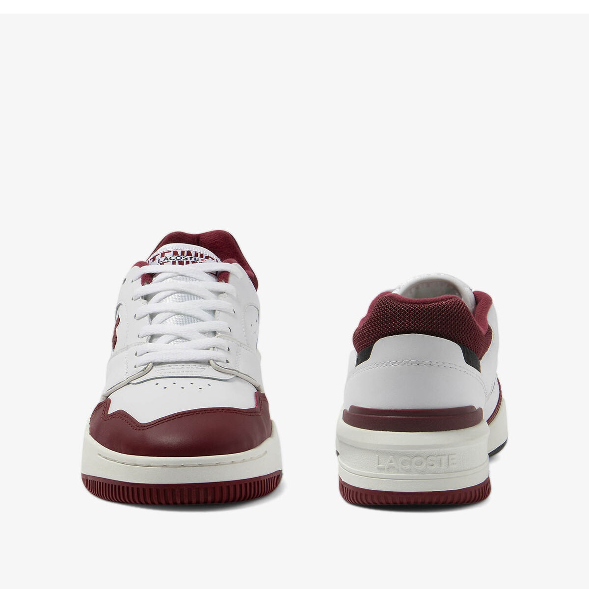 Lineshot 223 leather trainers white burgundy Lacoste La Redoute