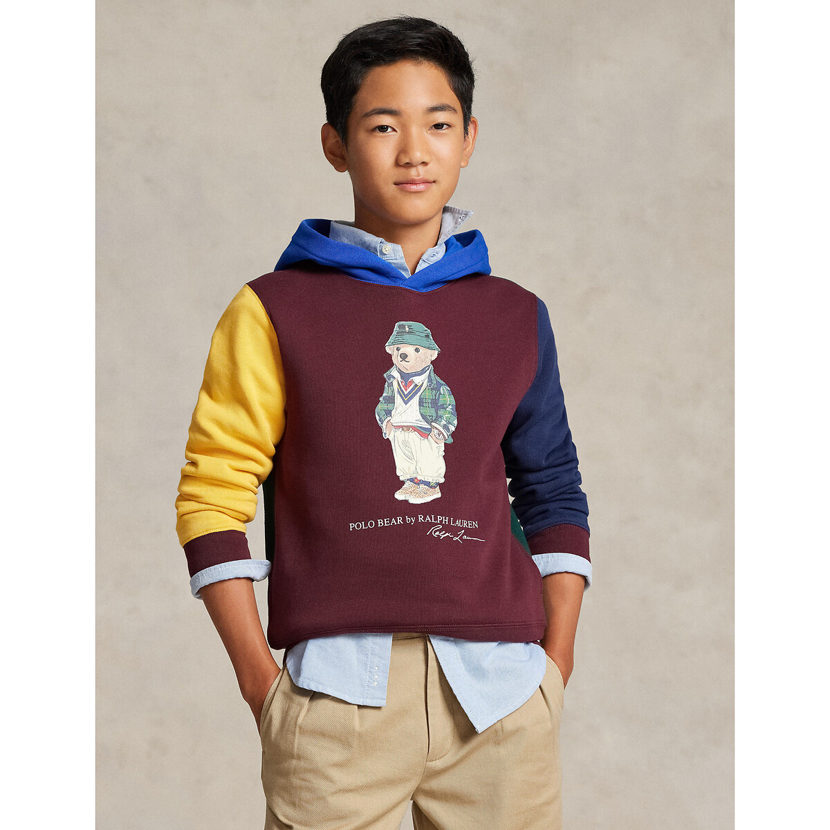 Image of Polo Bear Hoodie in Cotton Mix