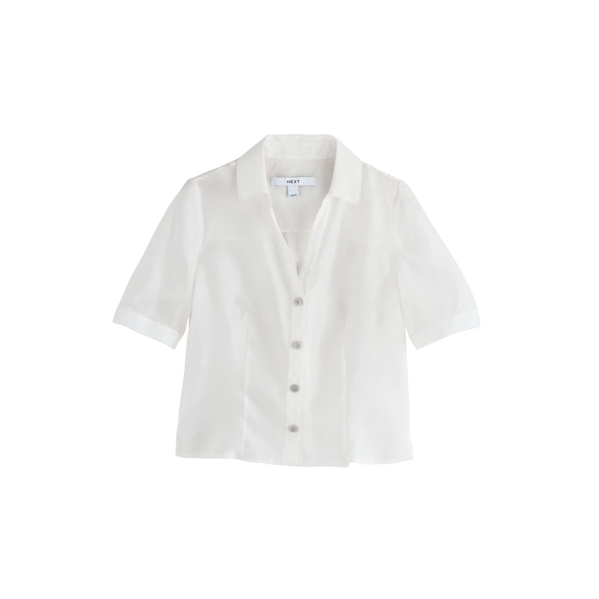 Chemise transparente manches courtes et col v, NEXT