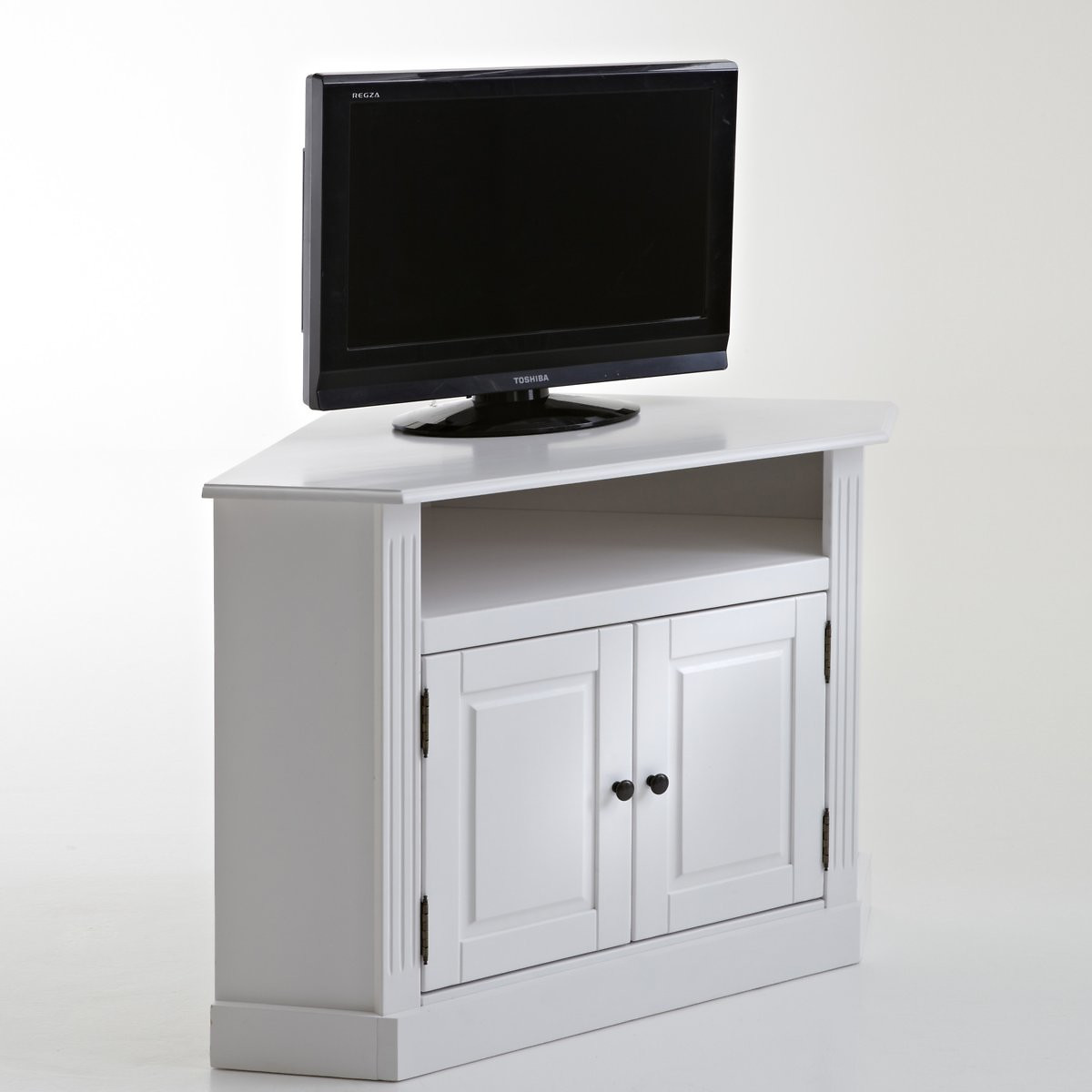 Beg Pardon Luxe Authentic style solid pine corner tv stand white La Redoute Interieurs | La  Redoute