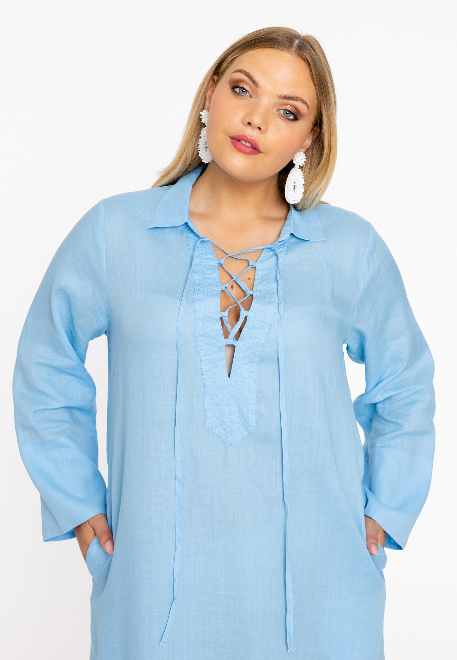 Robe avec fermeture à cordon, YOEK