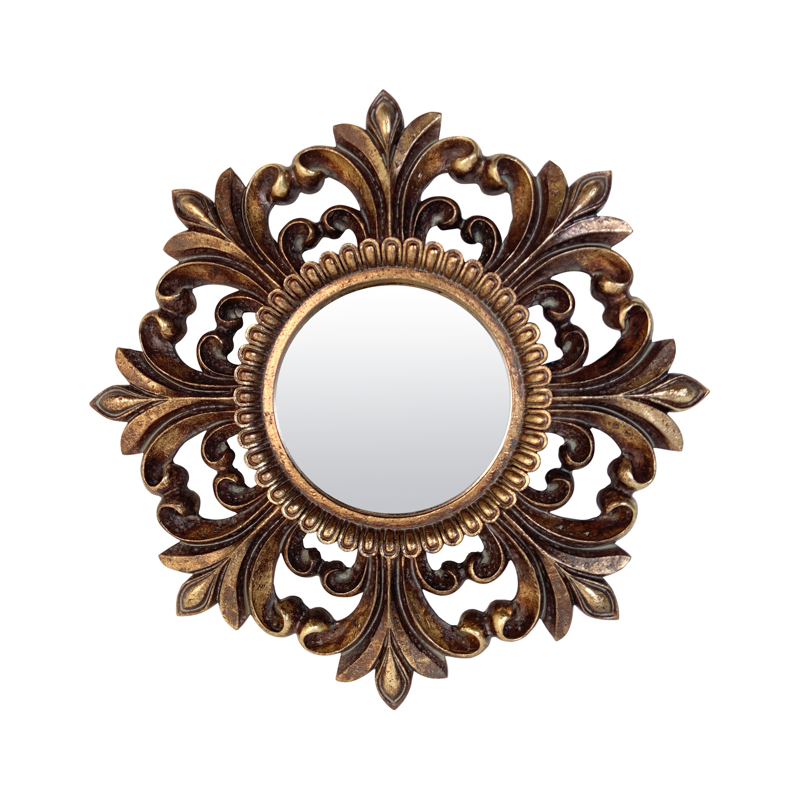 Miroir ancien patiné 30cm, EMDE