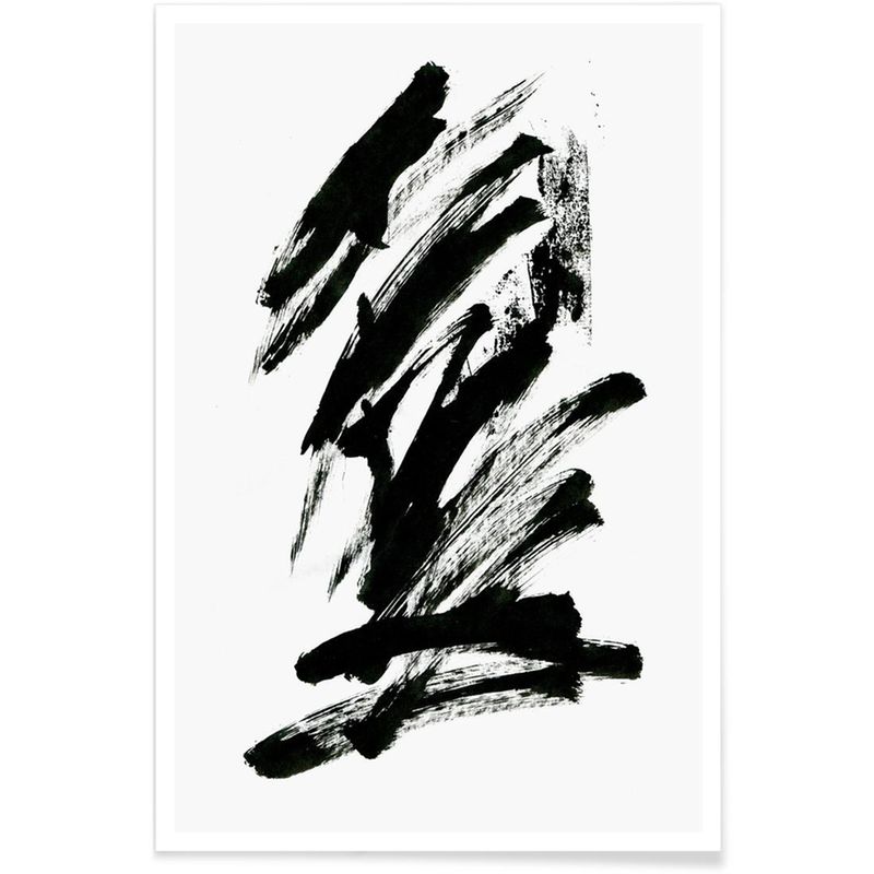 Black abstract affiche abstrait g om trique Juniqe La Redoute