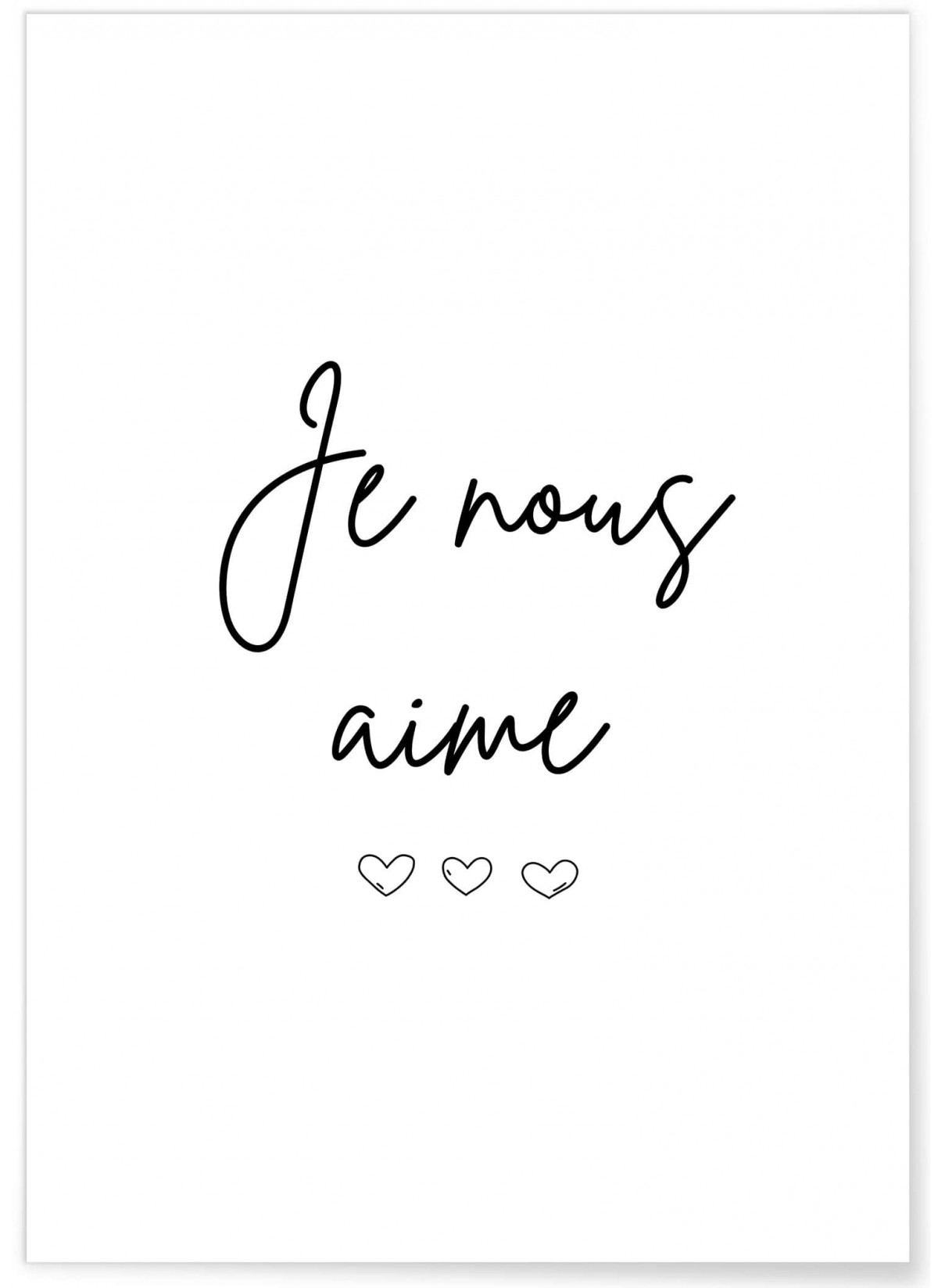 Affiche Je nous aime, L'AFFICHERIE