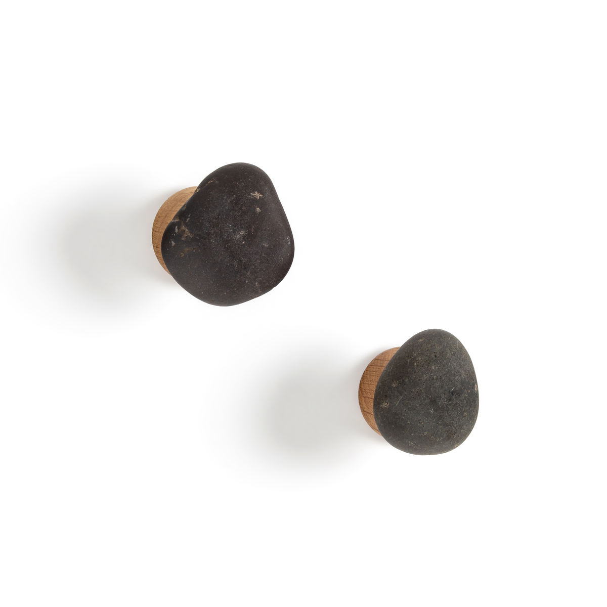 Product photograph of Set Of 2 Koishi Pebble Coat Hooks from La Redoute UK