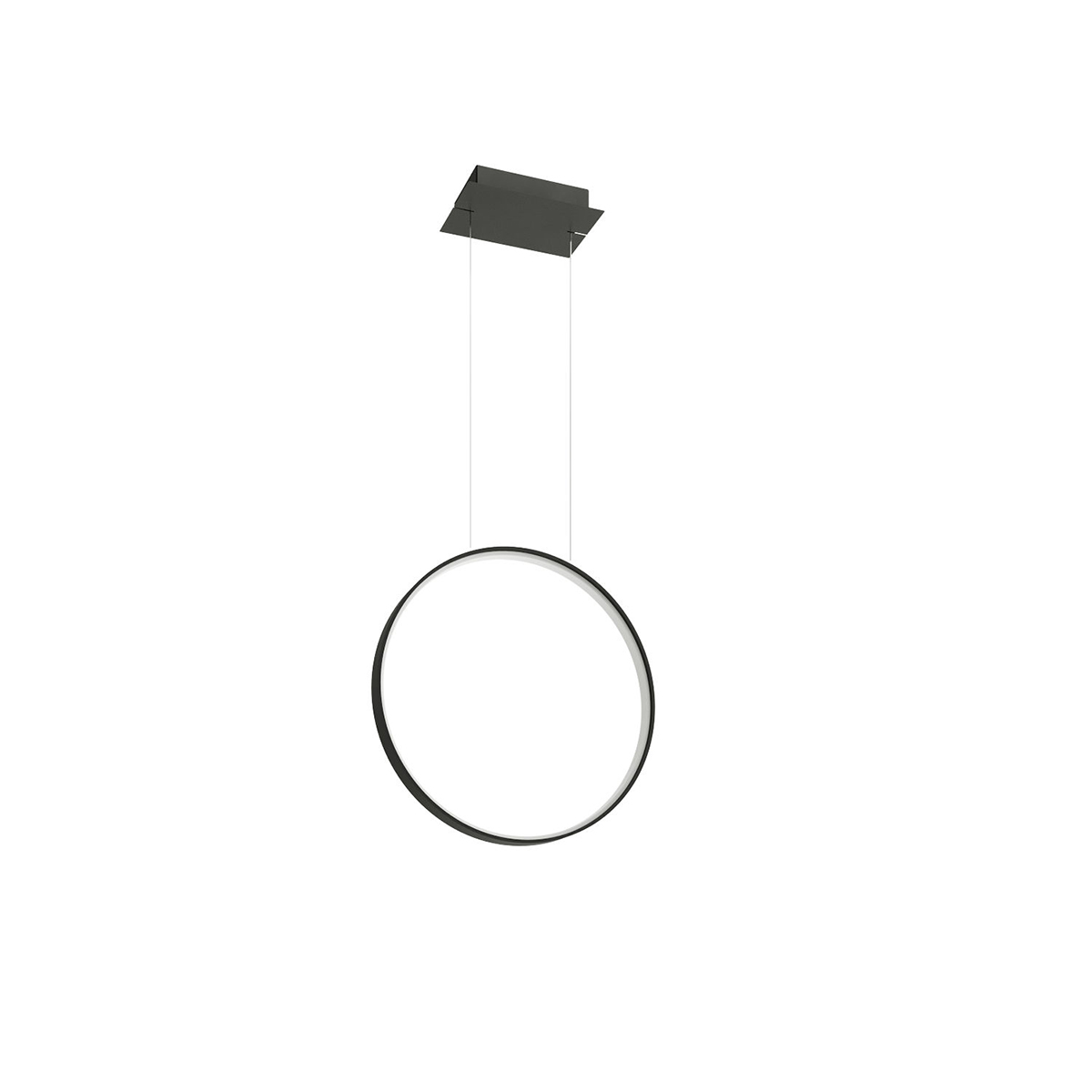 Suspension Aluminium Noir LED 1 Rio, EDEN