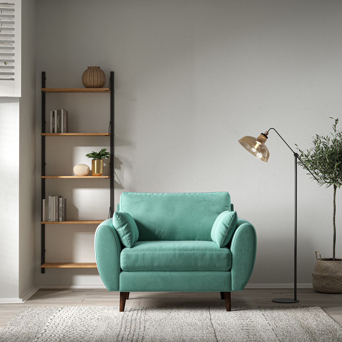 Green velvet deals cuddle chair