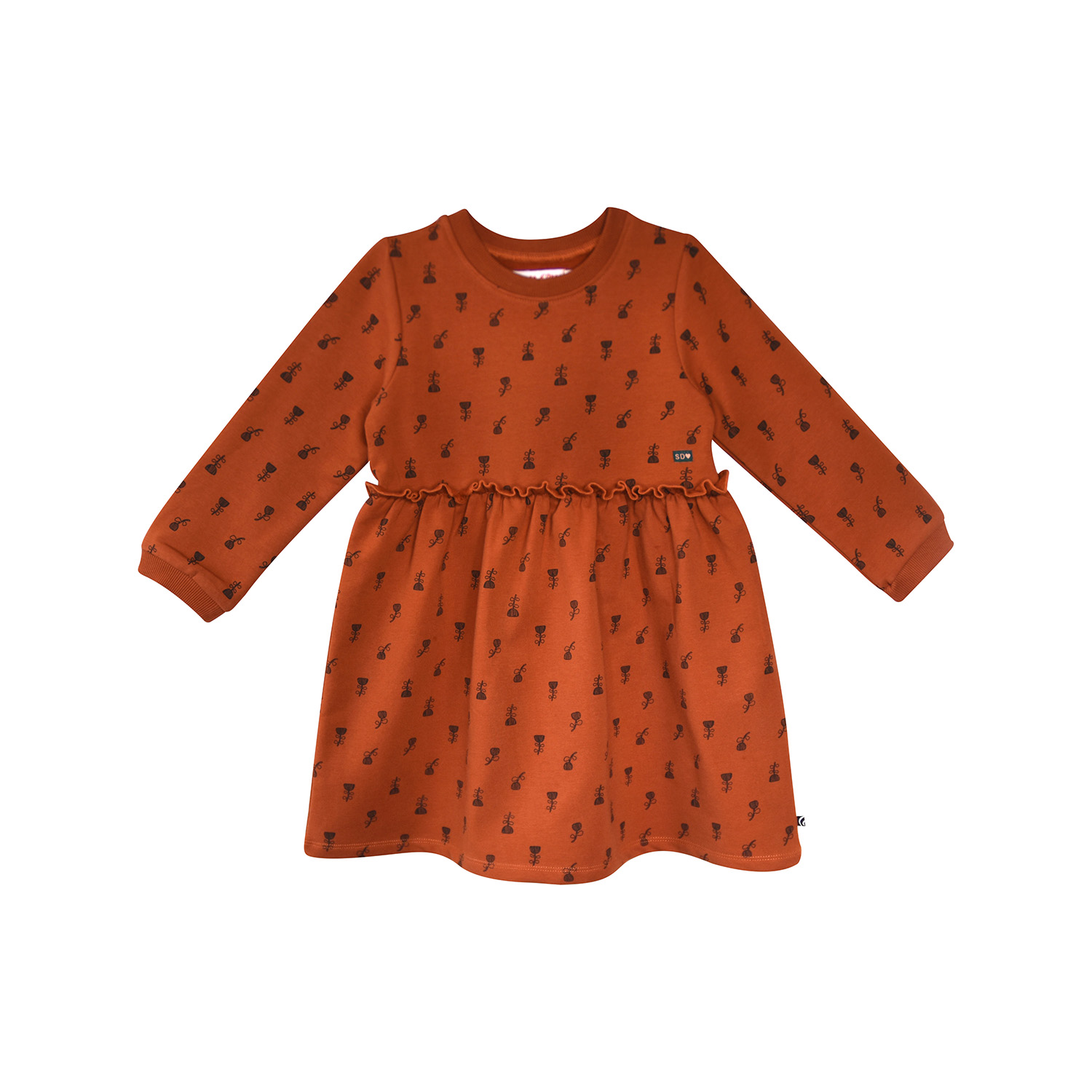 Robe myrtille molleton manches longues enfant, SUCRE D'ORGE