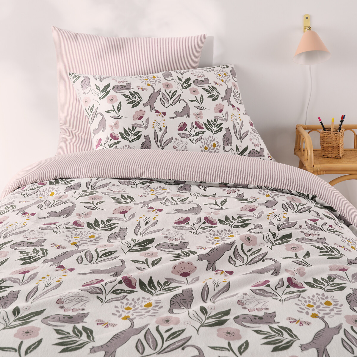 Housse de couette enfant en flanelle, Elona