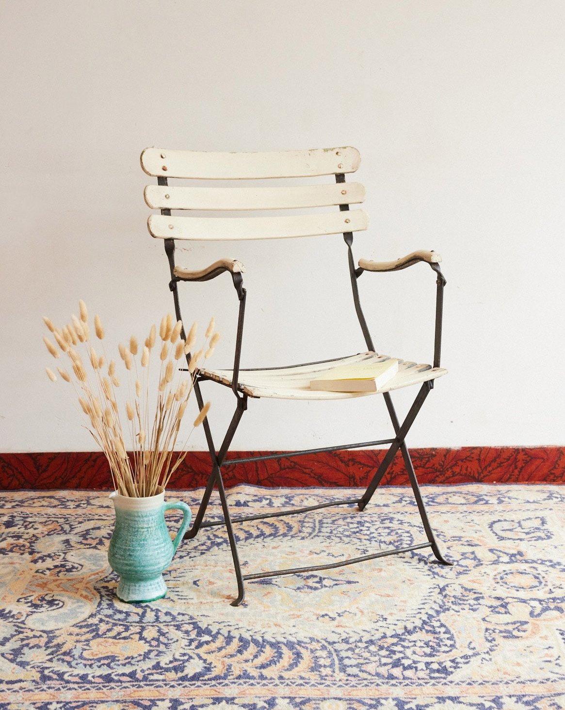 Fauteuil de jardin pliant en bois Ernest N°1625 - Bon état, DEBONGOUT
