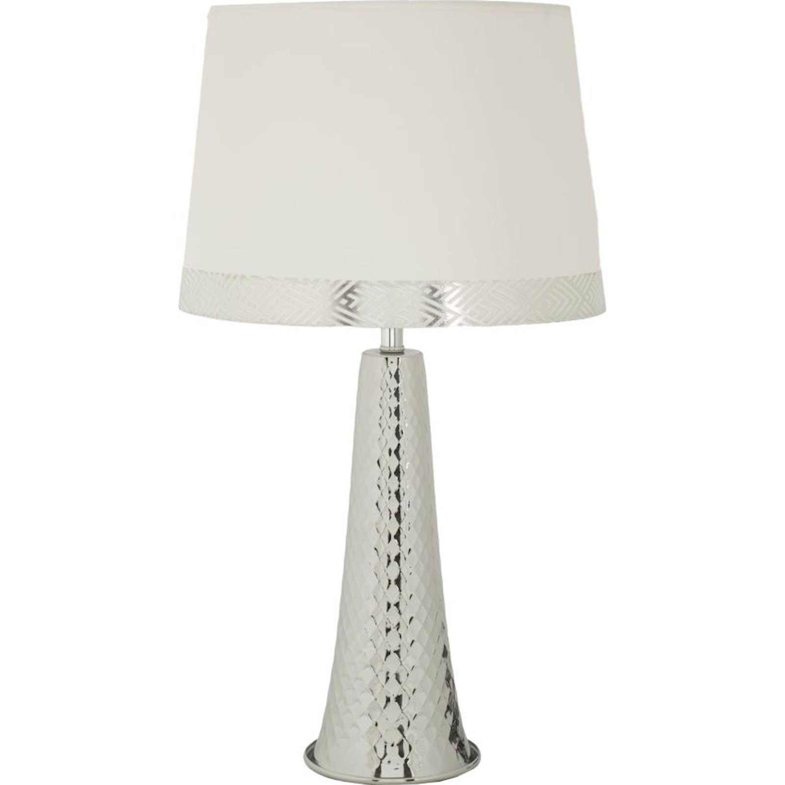 Lampe à poser pied en fer abat-jour tissu GLAM, RECOLLECTION