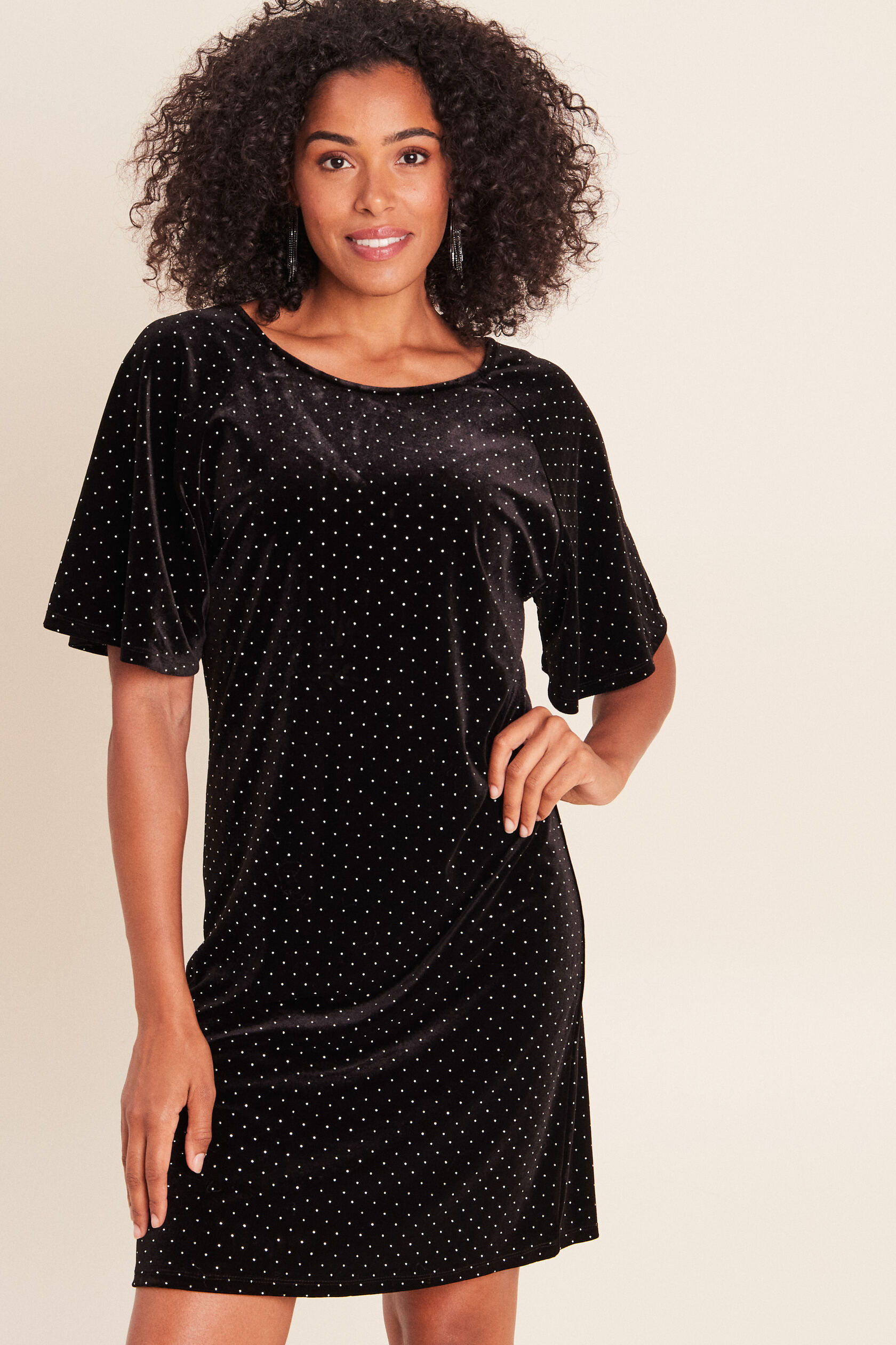 Robe droite courte manches coudes, BREAL