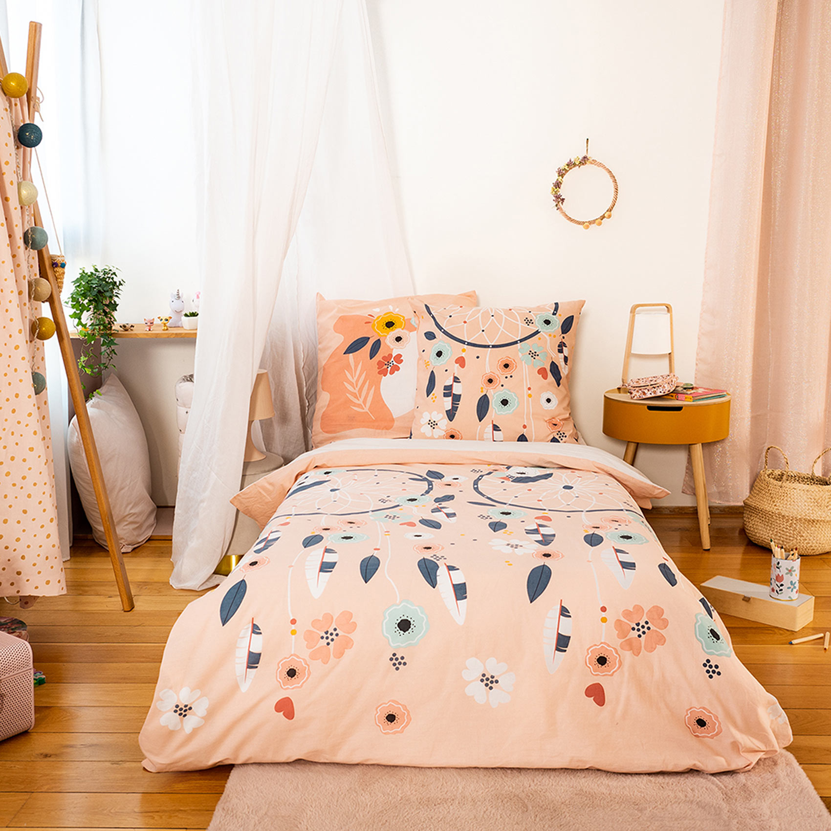 Parure de lit pour enfant réversible à bi-histoire, COTE DECO