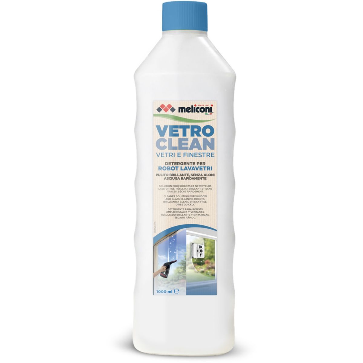 Détergent VETRO CLEAN robots et laveur de vitres, MELICONI