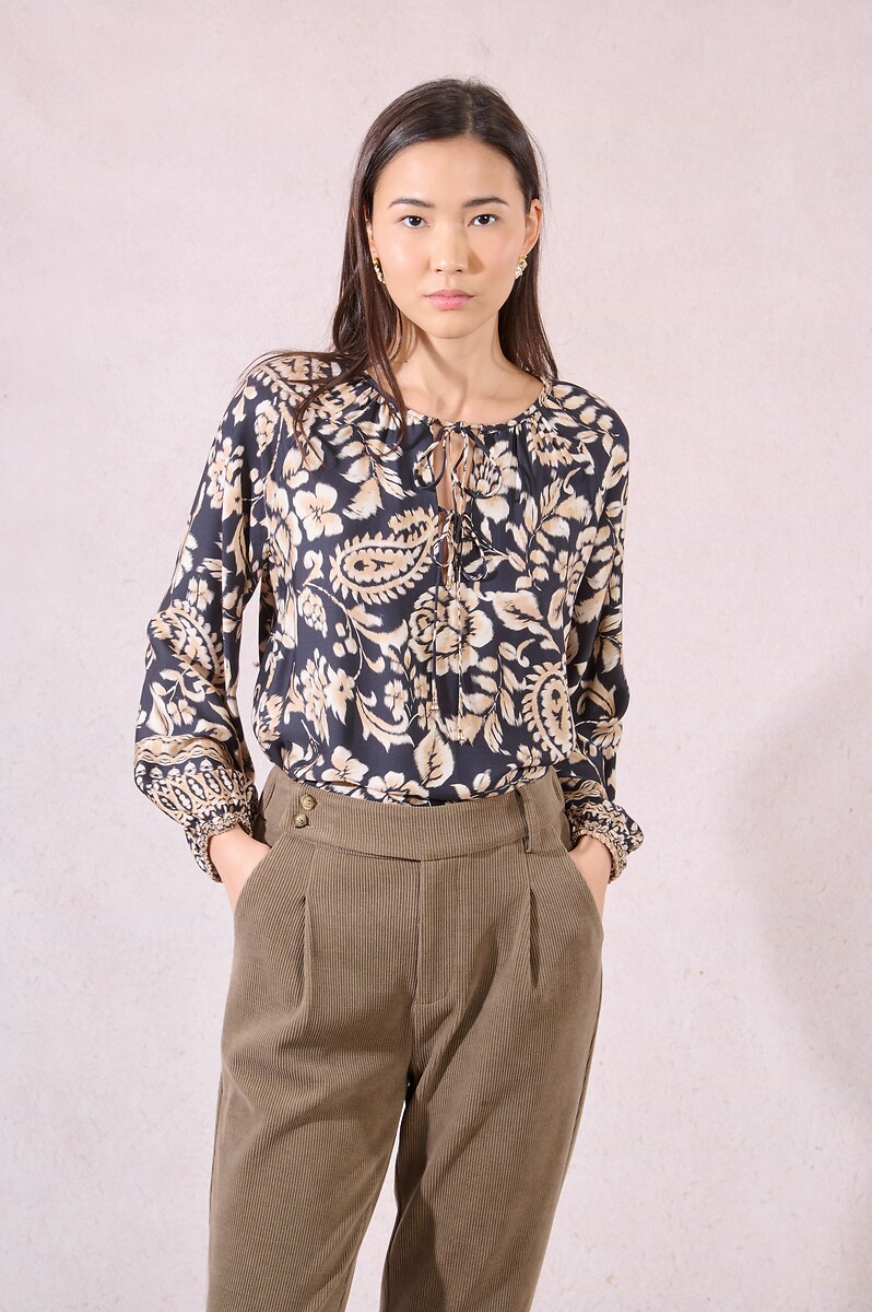 Floral Print Oversized Blouse, MOLLY BRACKEN