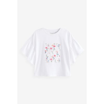 Ugitopi T-shirt à manches longues en coton pour fille avec manches à volants - T-shirt confortable à col rond pour un usage quotidien, lapin, 4 ans Ugitopi T-shirt à manches longues en coton pour fille avec manches à volants - T-shirt confortable à col rond pour un usage quotidien, lapin, 4 ans