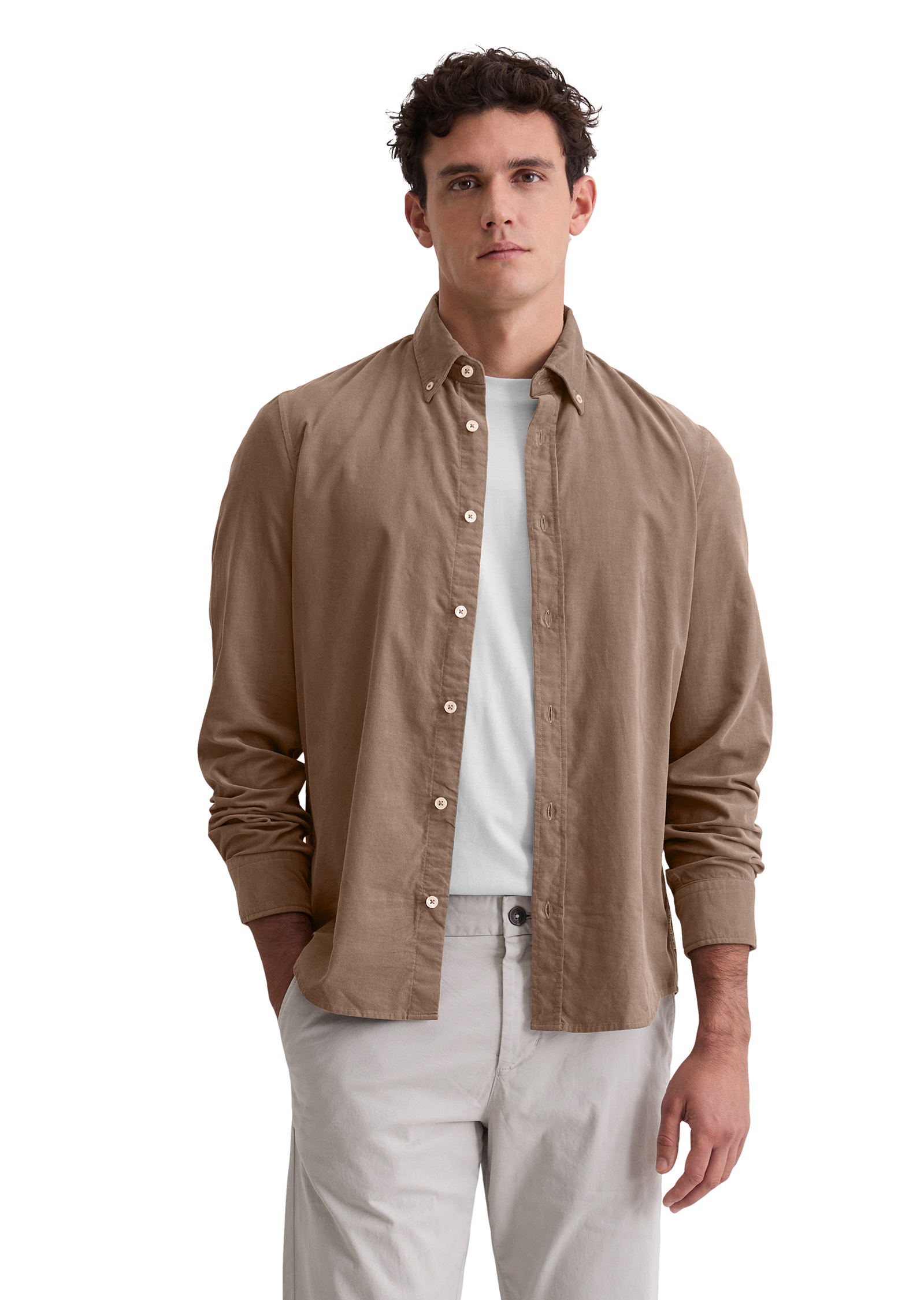 Chemise en velours côtelé shaped en pur coton bio, MARC O'POLO