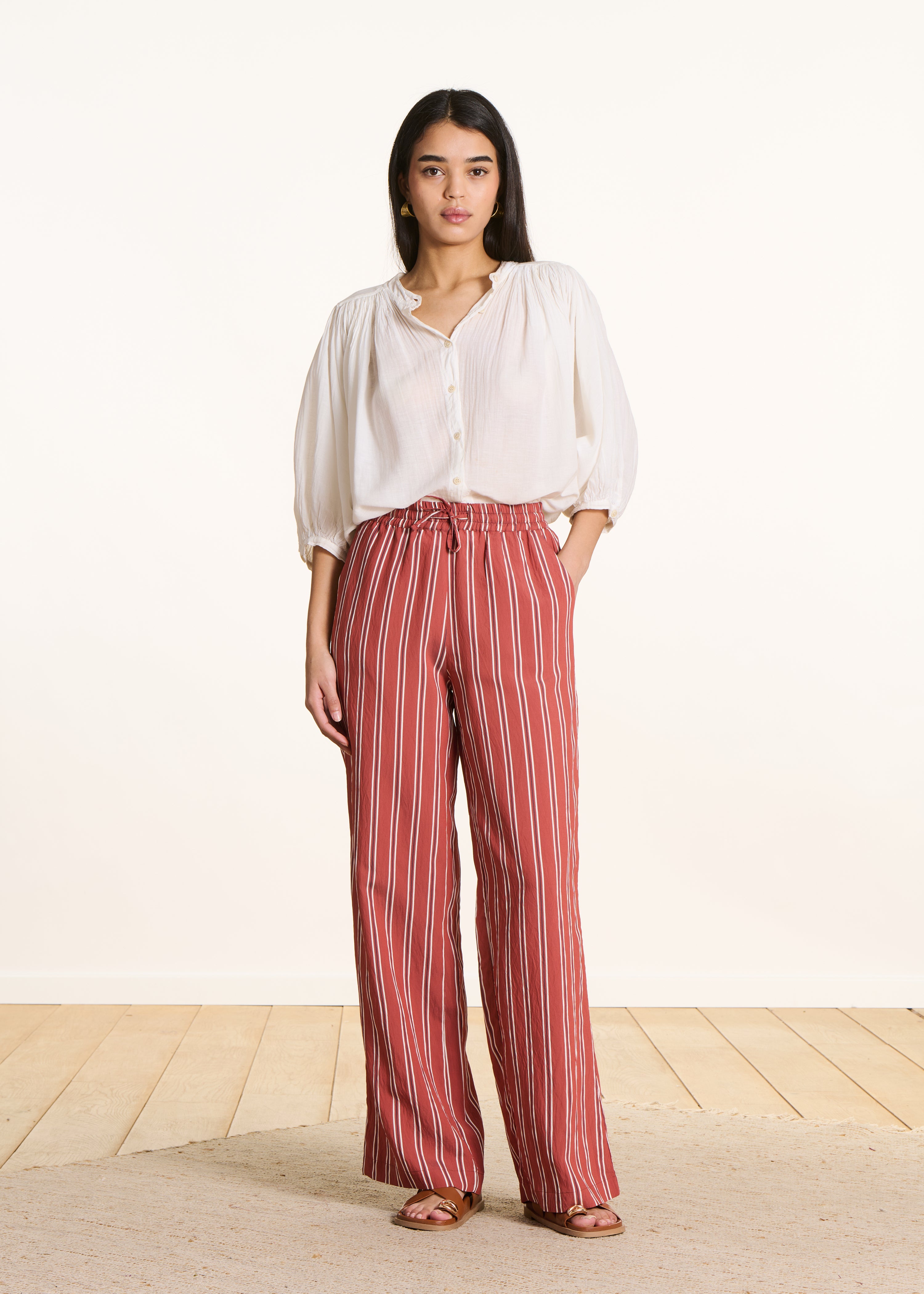 Pantalon large rayé, LA FEE MARABOUTEE