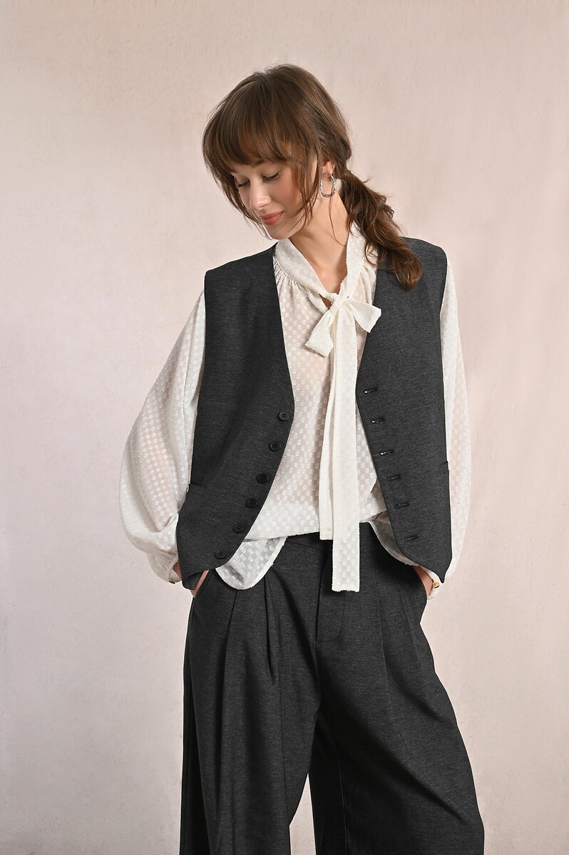 Straight Sleeveless Jacket, MOLLY BRACKEN
