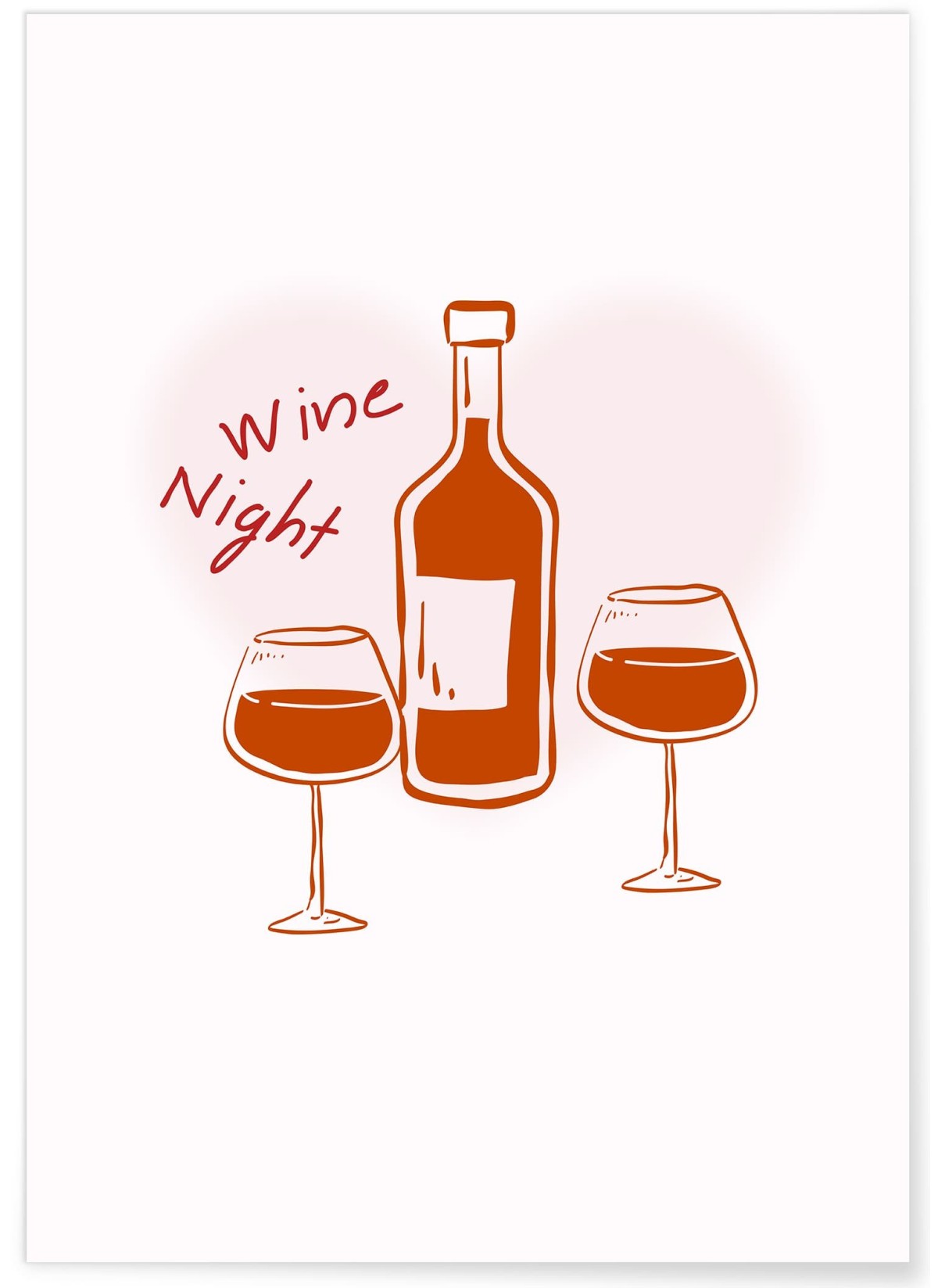 Affiche Soirée vin dessin, L'AFFICHERIE