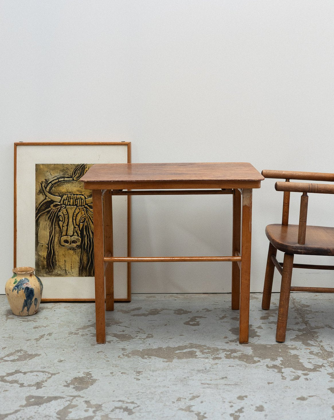 Table d'appoint en bois Francine N°1513 - Bon état, DEBONGOUT