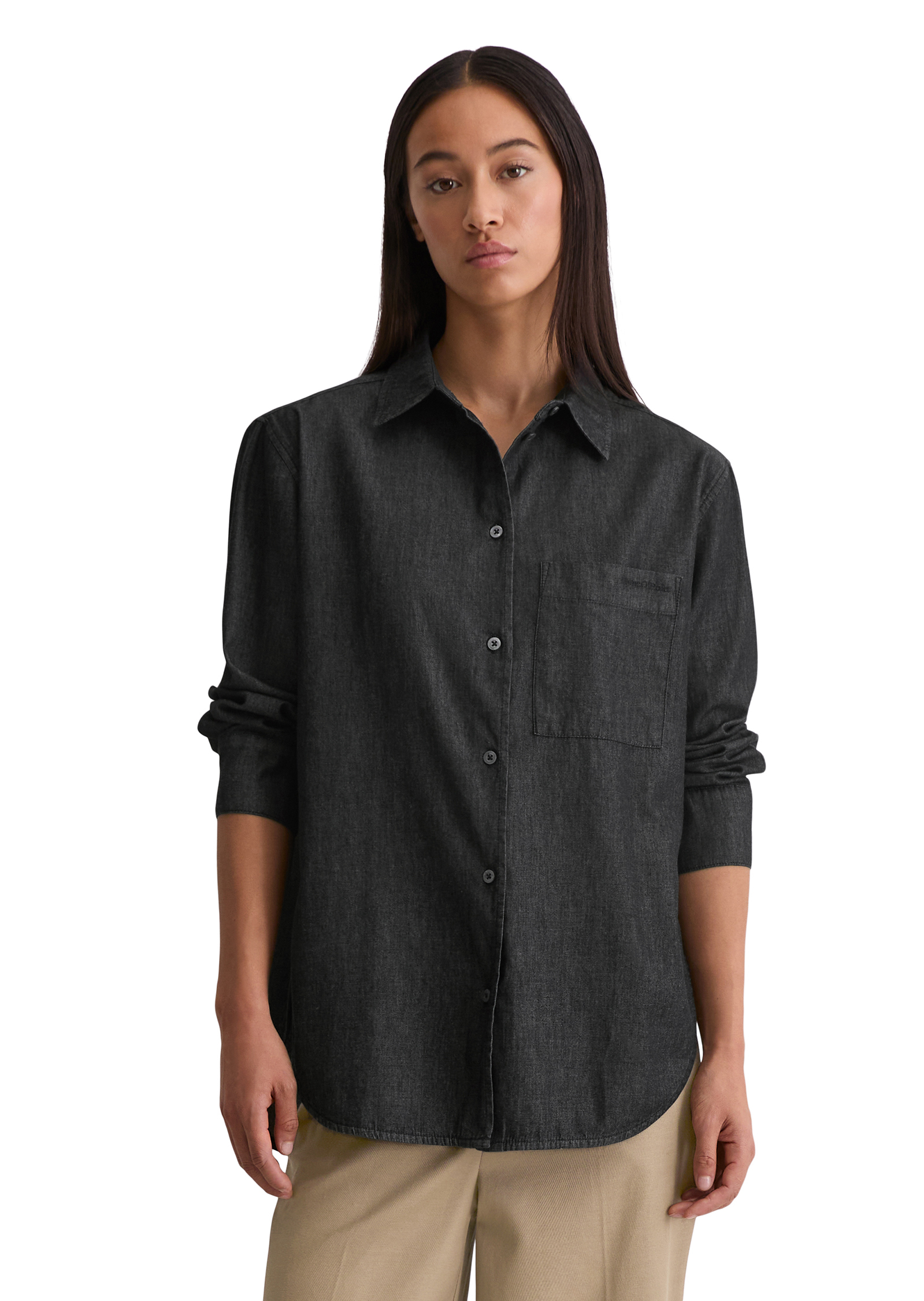 Blouse relaxed en coton chambray, MARC O'POLO