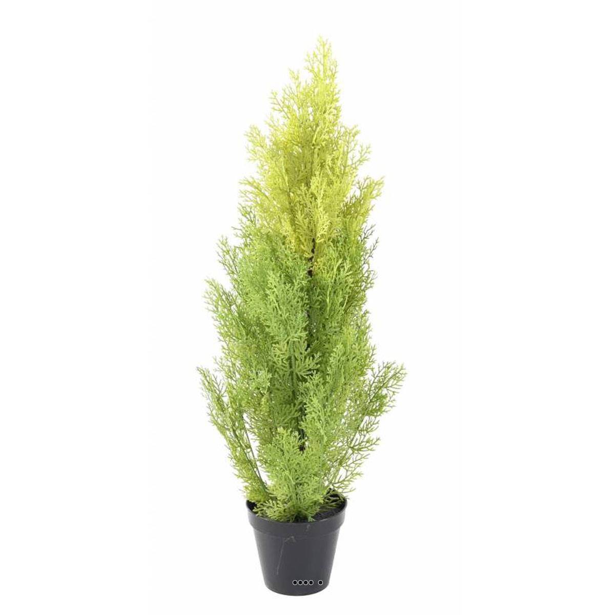 Cyprès artificiel en pot anti-UV pour ext, ARTIFICIELLES