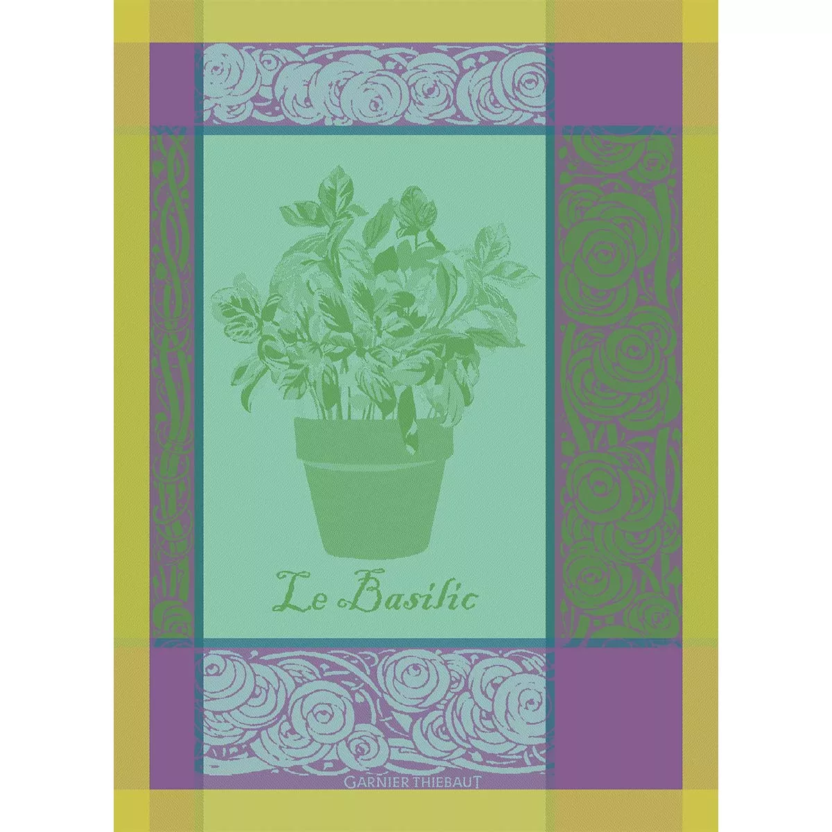 Torchon pur coton BASILIC, GARNIER THIEBAUT