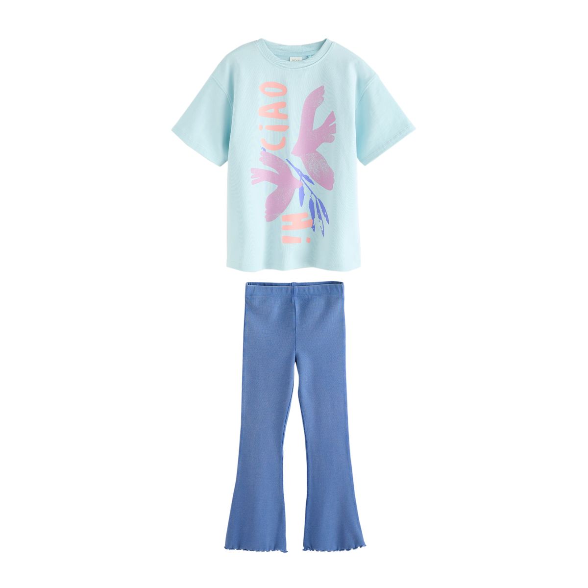 Ensemble t-shirt et pantalon évasé, NEXT