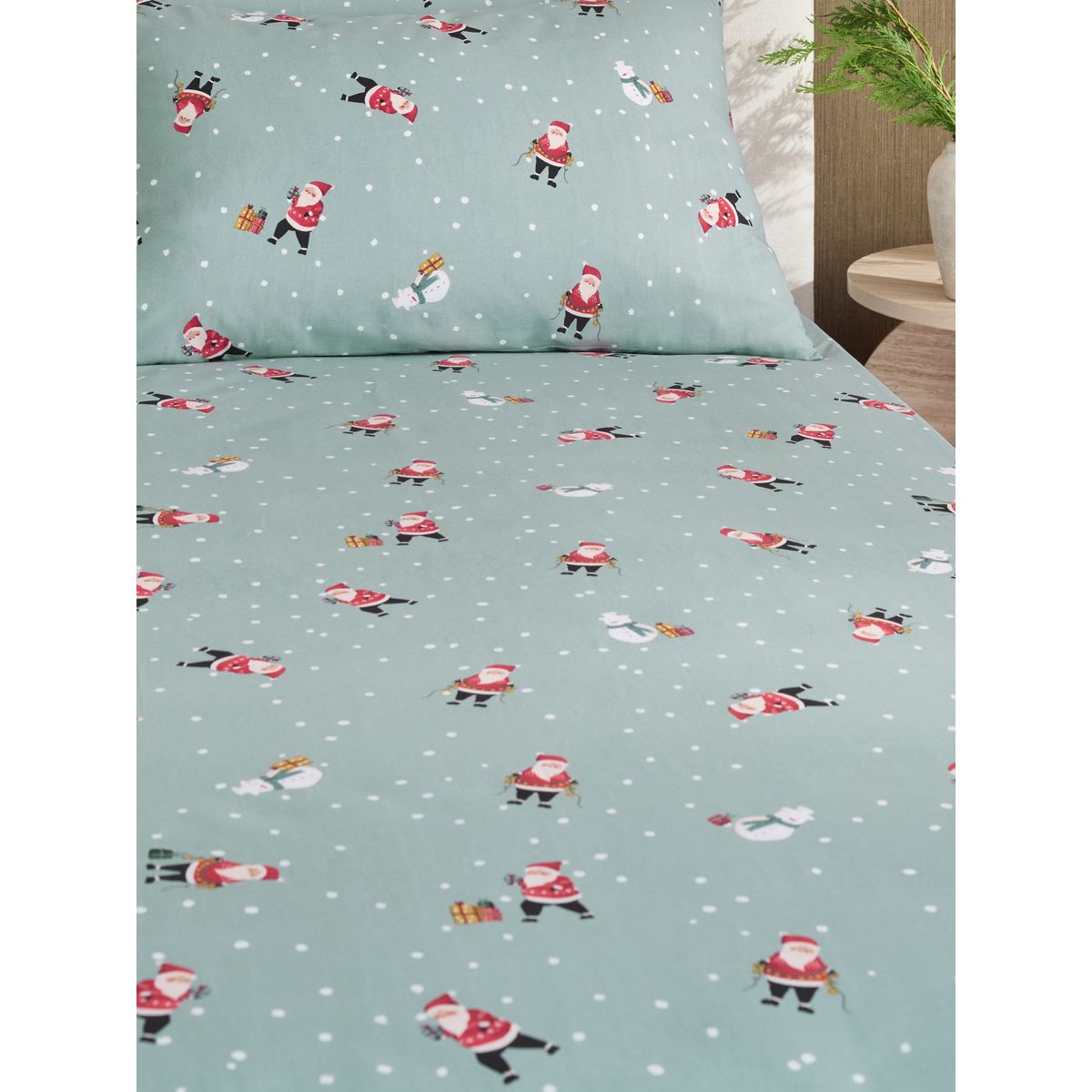 Drap-housse et taie d'oreiller père noël, NEXT