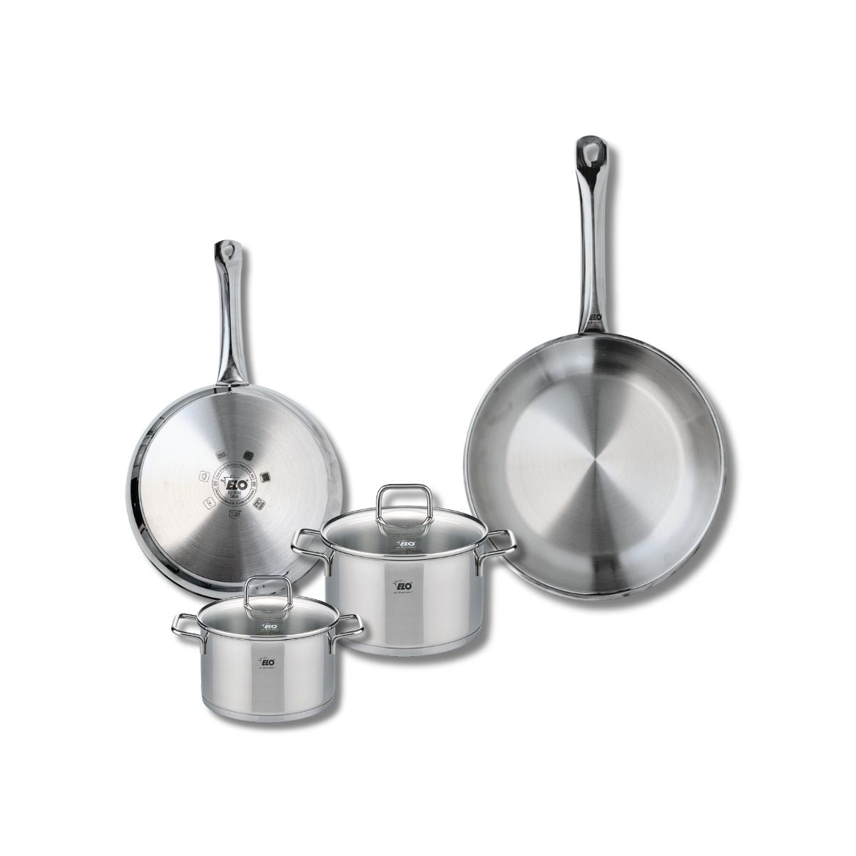 Batterie 2 poêles 24/28cm + 2 faitouts 14/16cm PROFI CITRIN, ELO