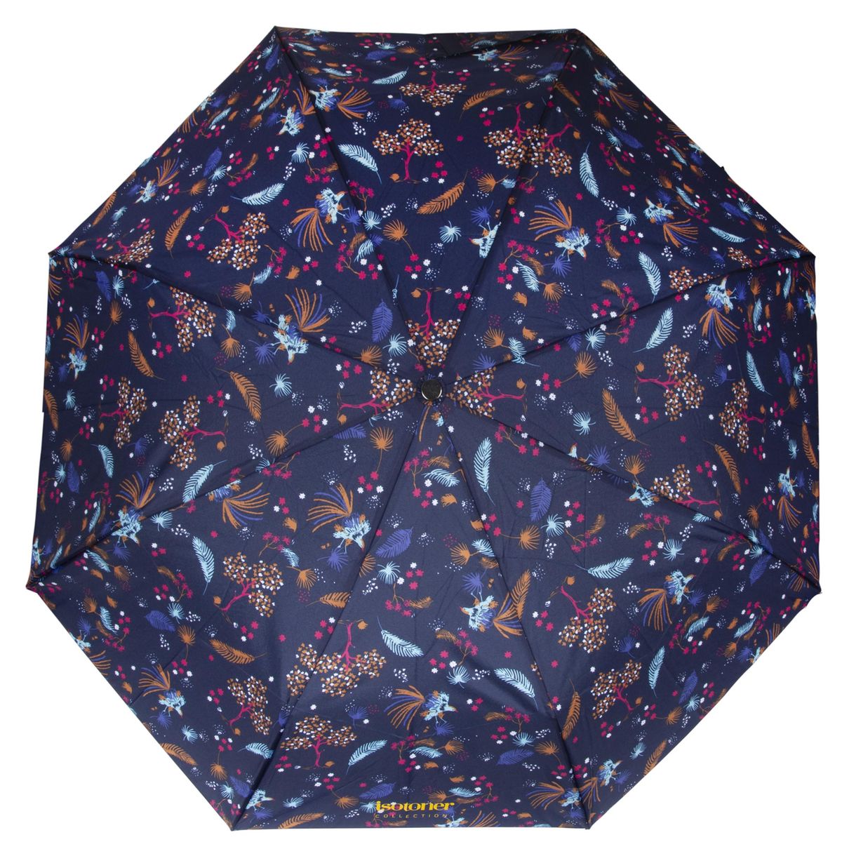 Femme Accessoires Parapluies Parapluie canne poignée gomme Parapluies Isotoner en coloris Bleu 