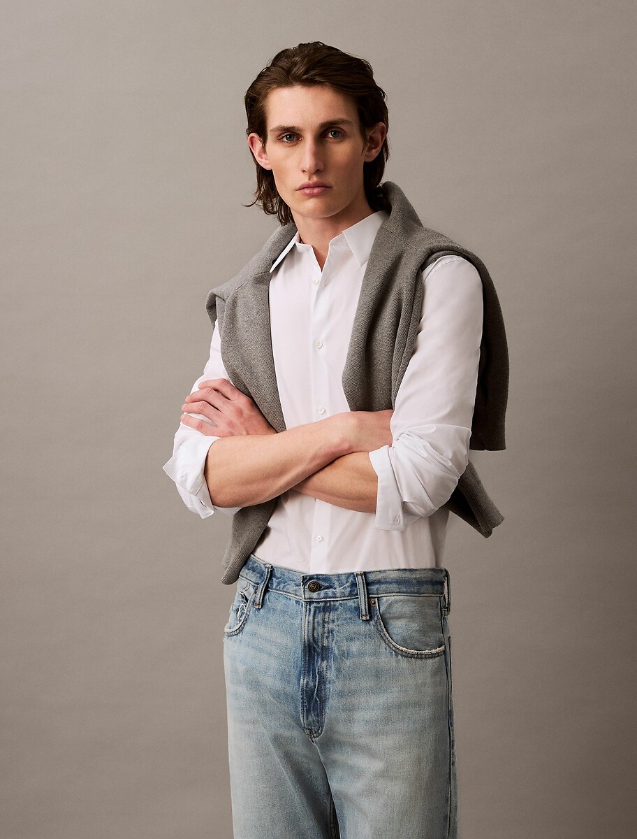 Chemise manches longues slim, CALVIN KLEIN