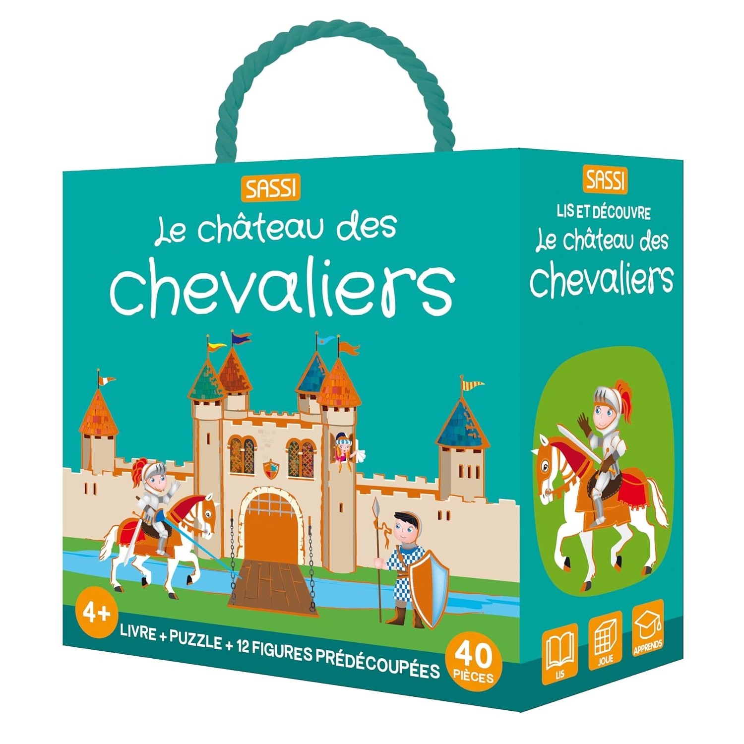 Livre et puzzle Les chevaliers, SASSI JUNIOR