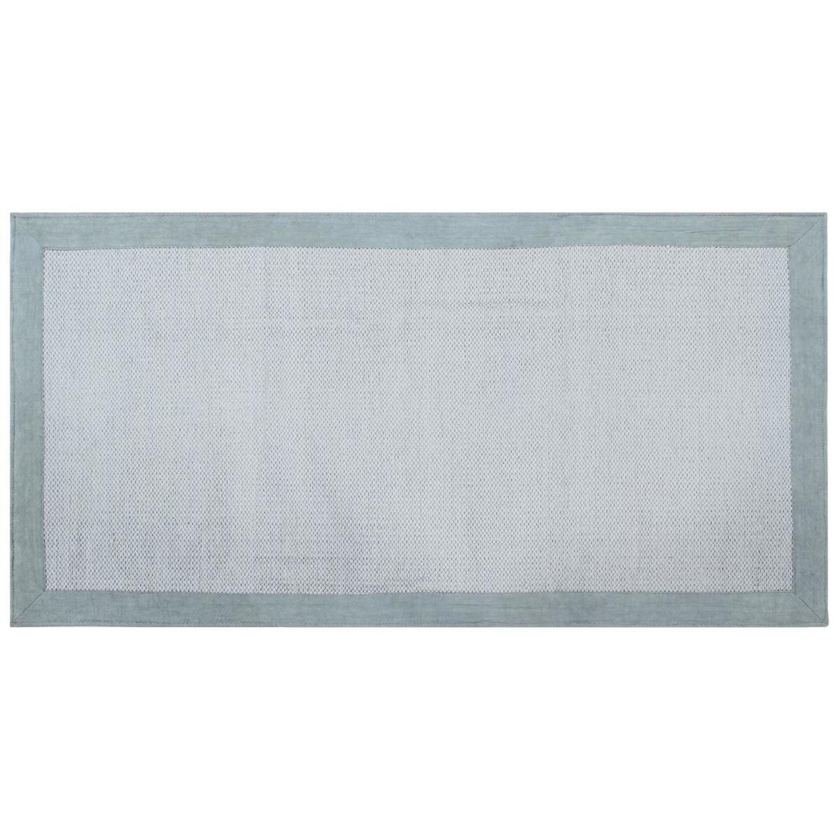 Tapis de couloir en coton bleu perle 60 x 200 cm ASTER, MILIBOO
