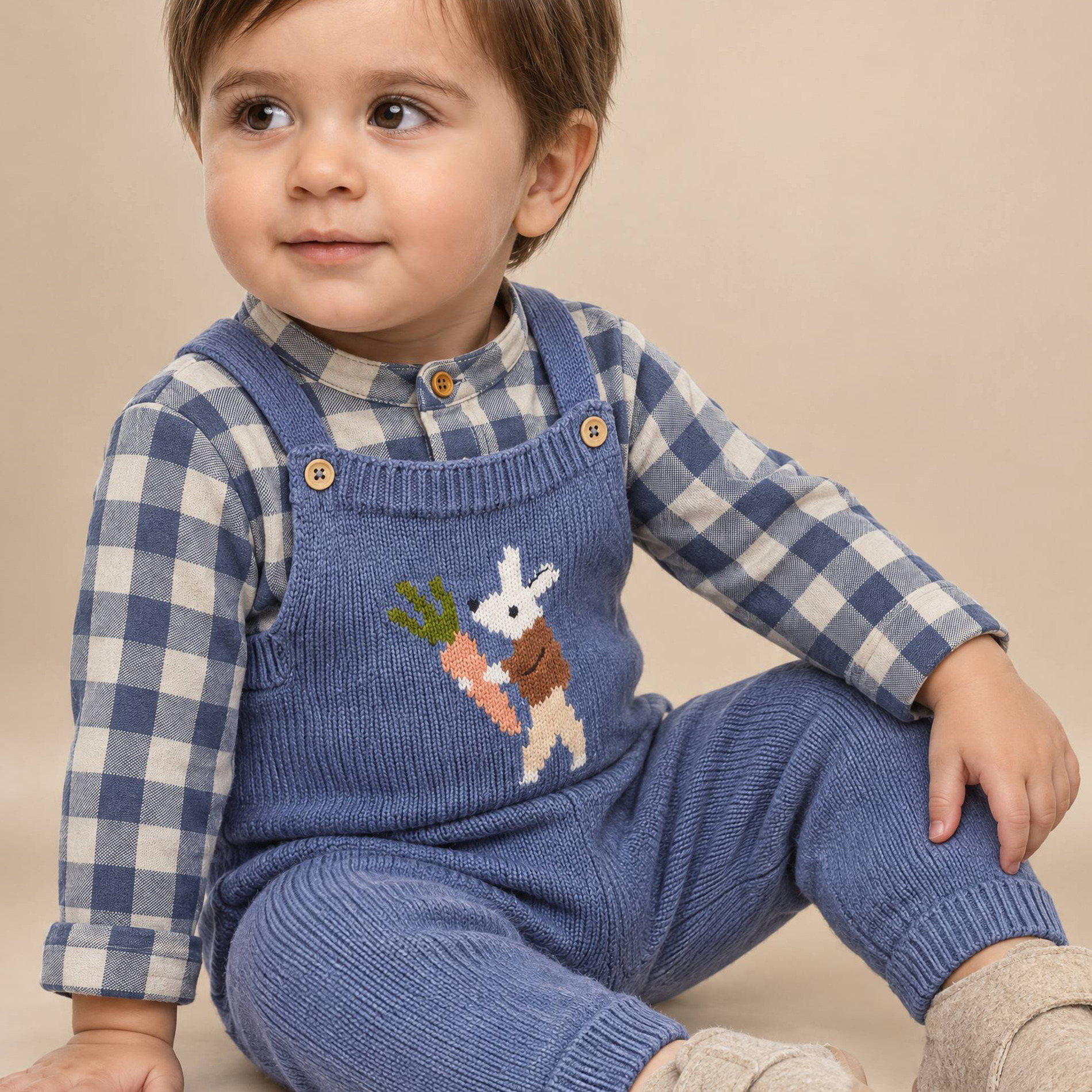 Salopette longue tricot, BOUT'CHOU
