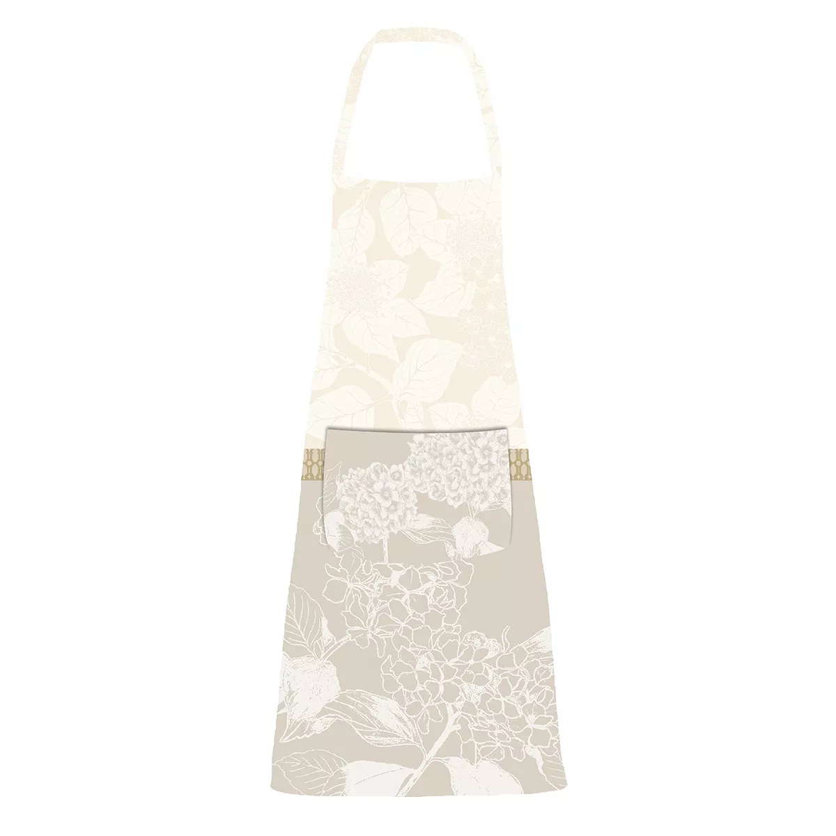 Tablier pur coton enduit MILLE HORTENSIAS, GARNIER THIEBAUT