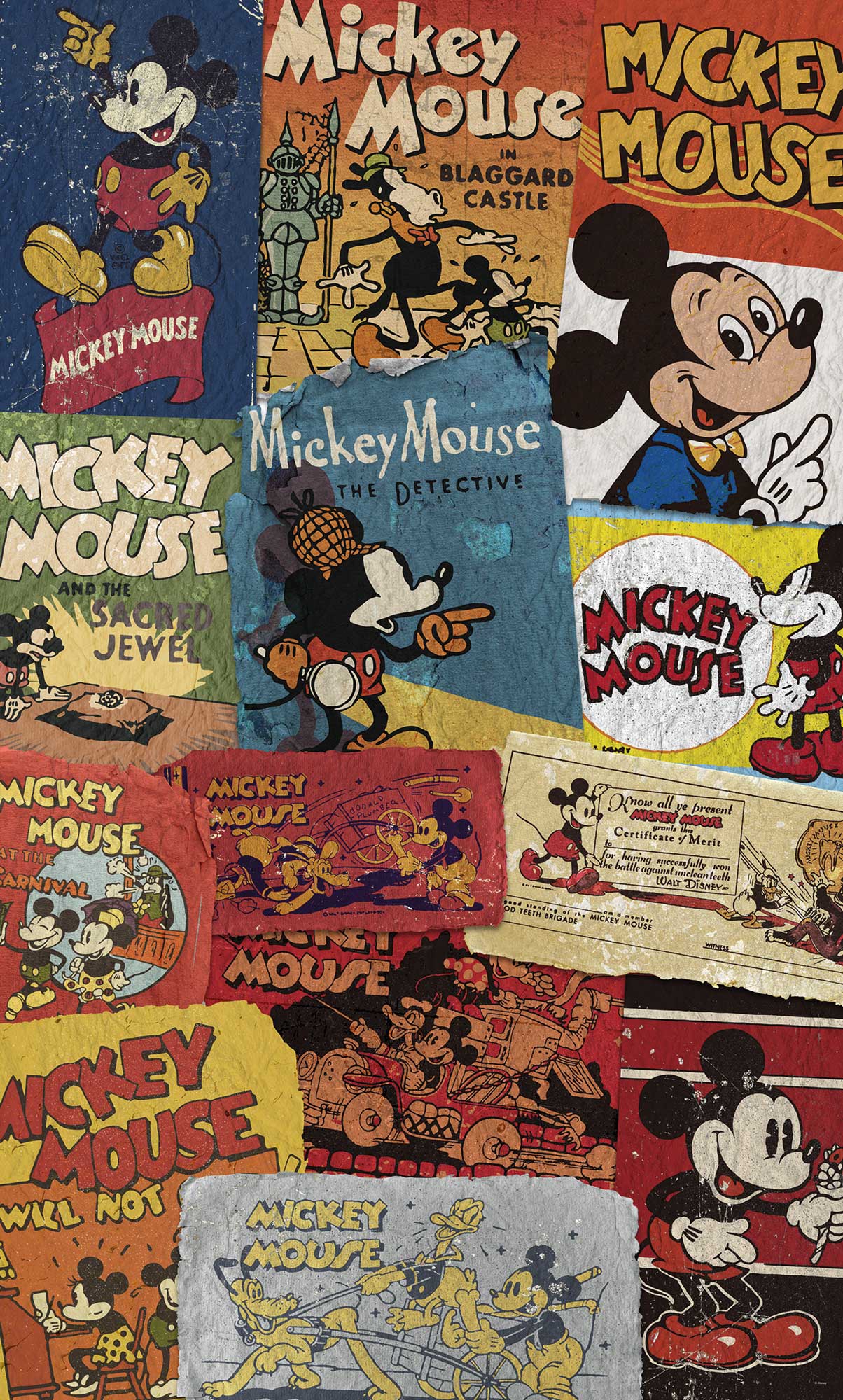 Papier peint Komar - Mickey - Billboard - 120 x 200 cm, HEXOA
