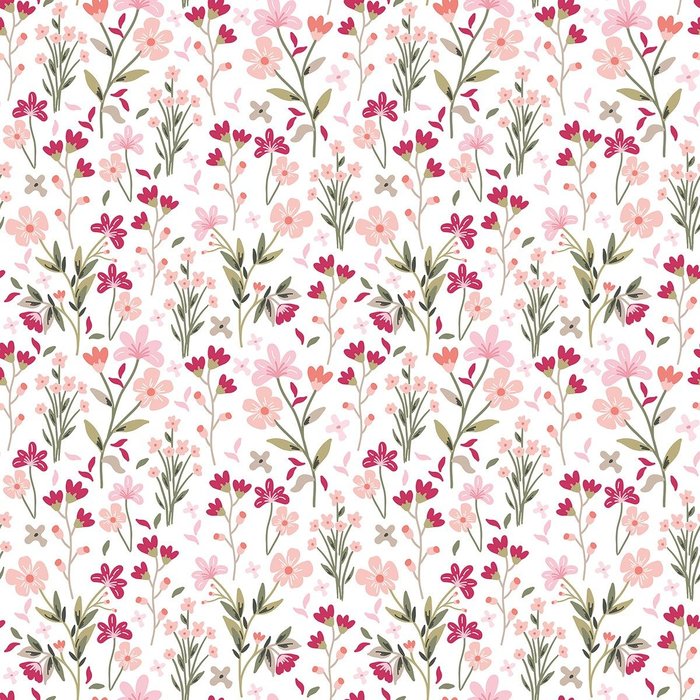 Image 0 Papier peint enfant motif jardin d'été MAGENTA LILIPINSO Papier peint enfant motif jardin d'été MAGENTA LILIPINSO image 0