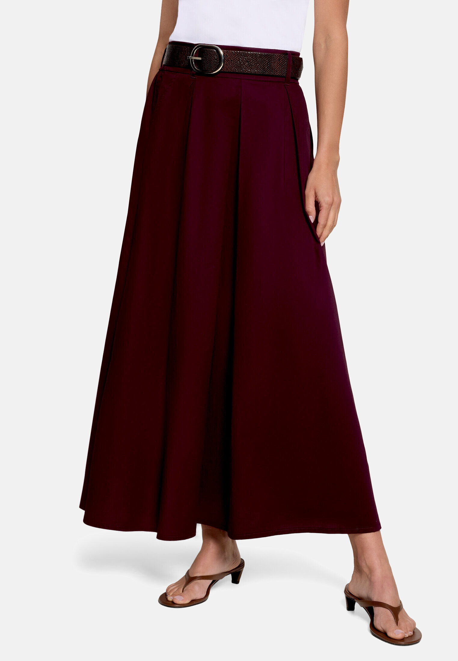 Jupe en coton à ceinture, ZERO