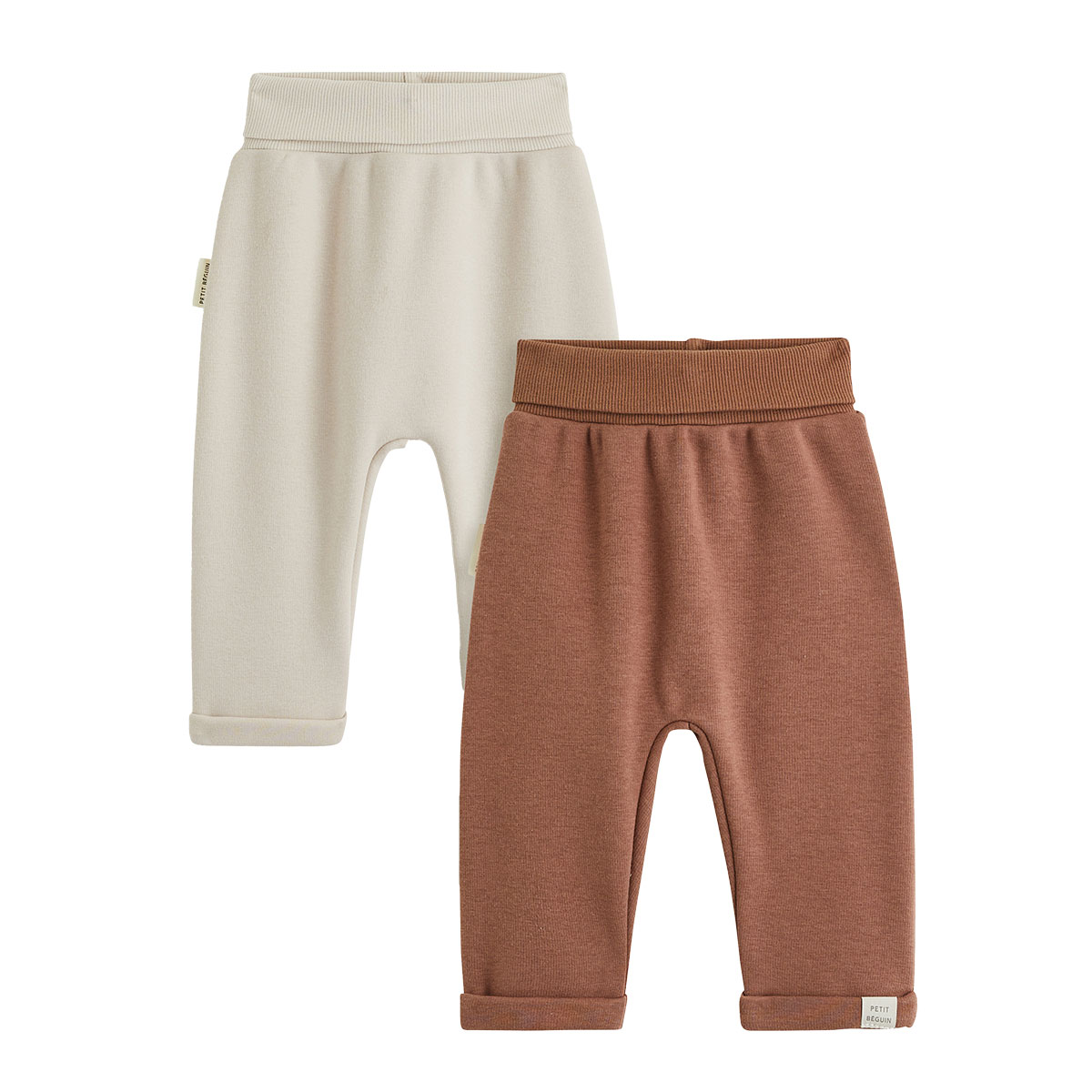 Lot de 2 sarouels bébé en molleton ultra chaud, PETIT BEGUIN