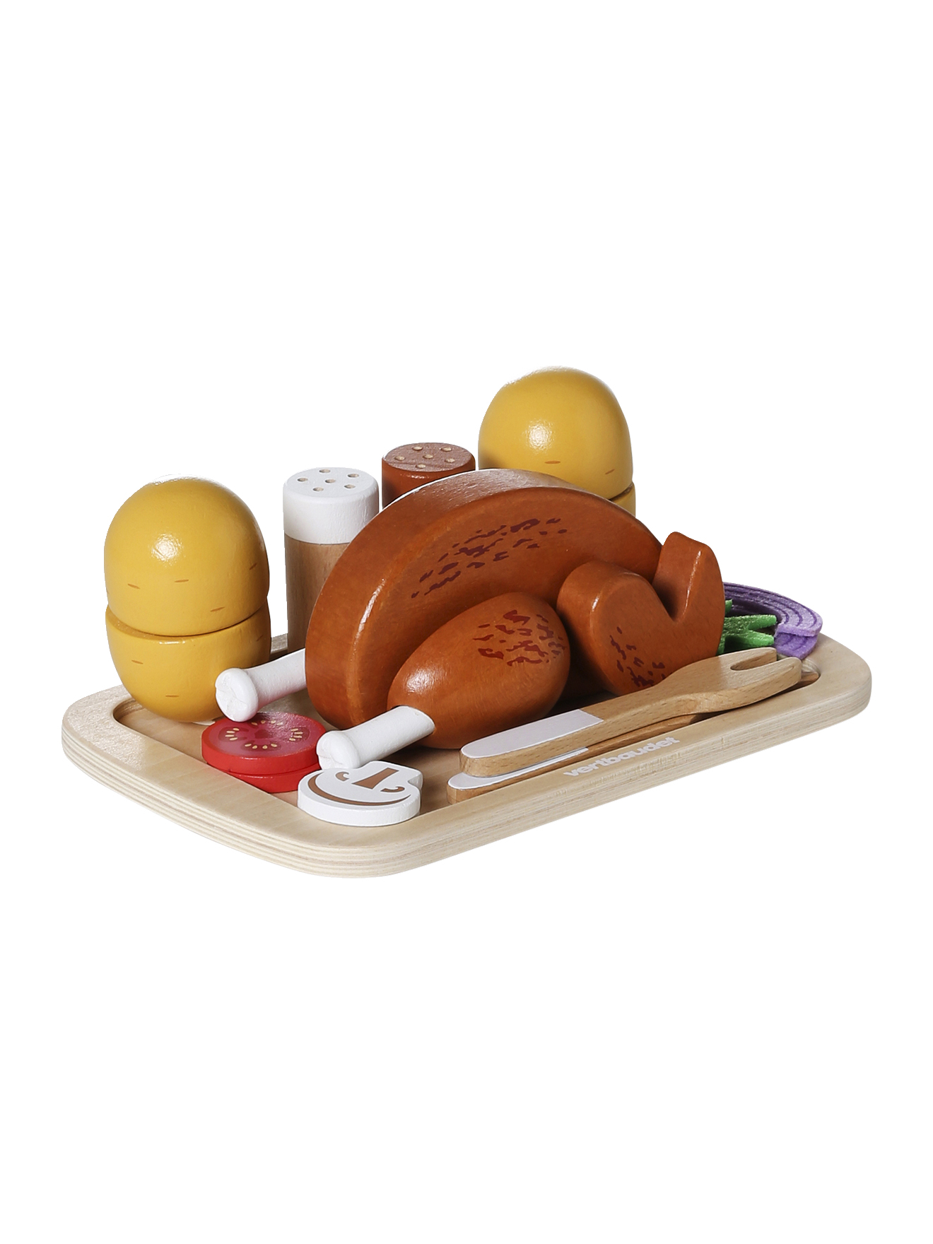 Poulet rôti et accessoires en bois FSC®, VERTBAUDET