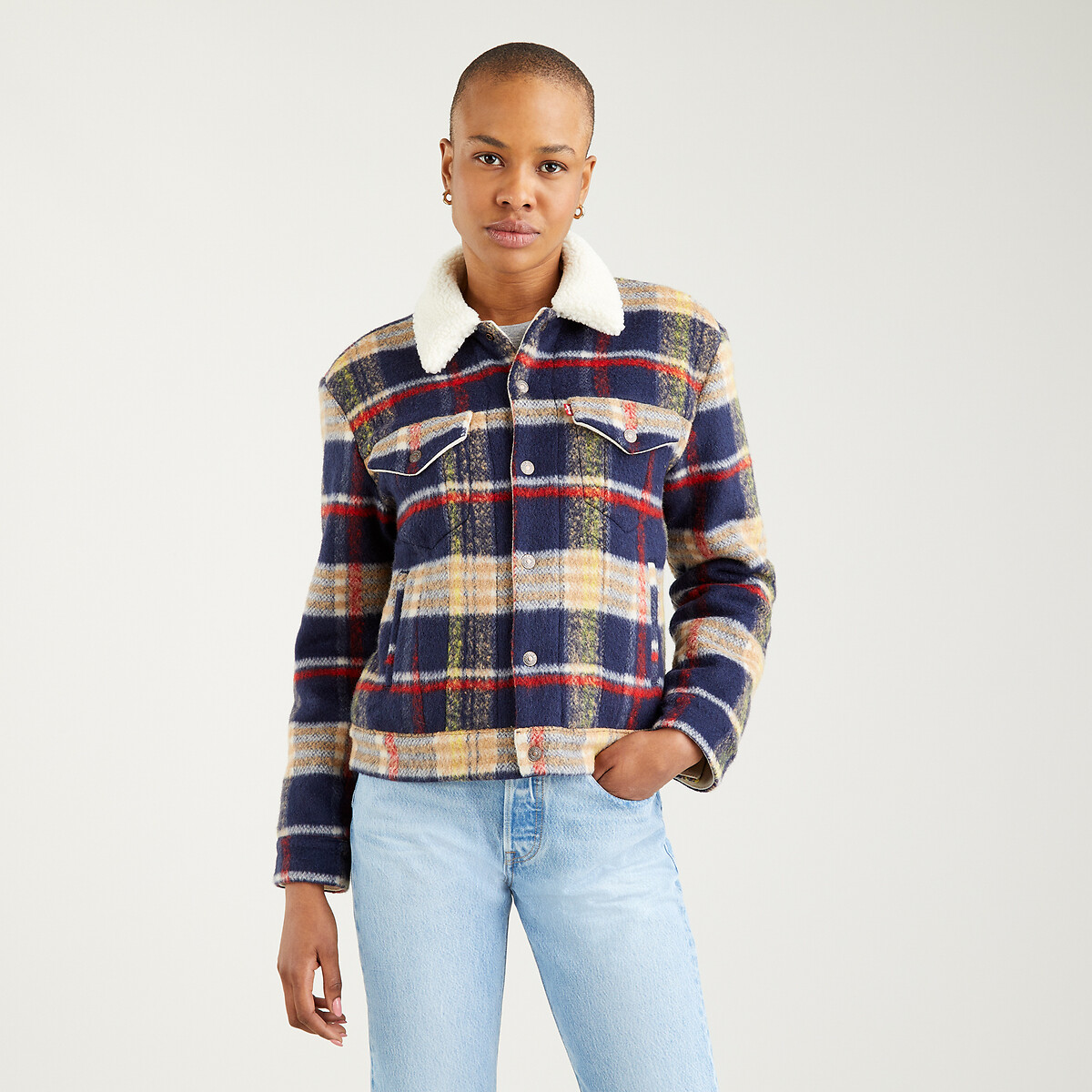 levi's men's plaid wool blend jacket