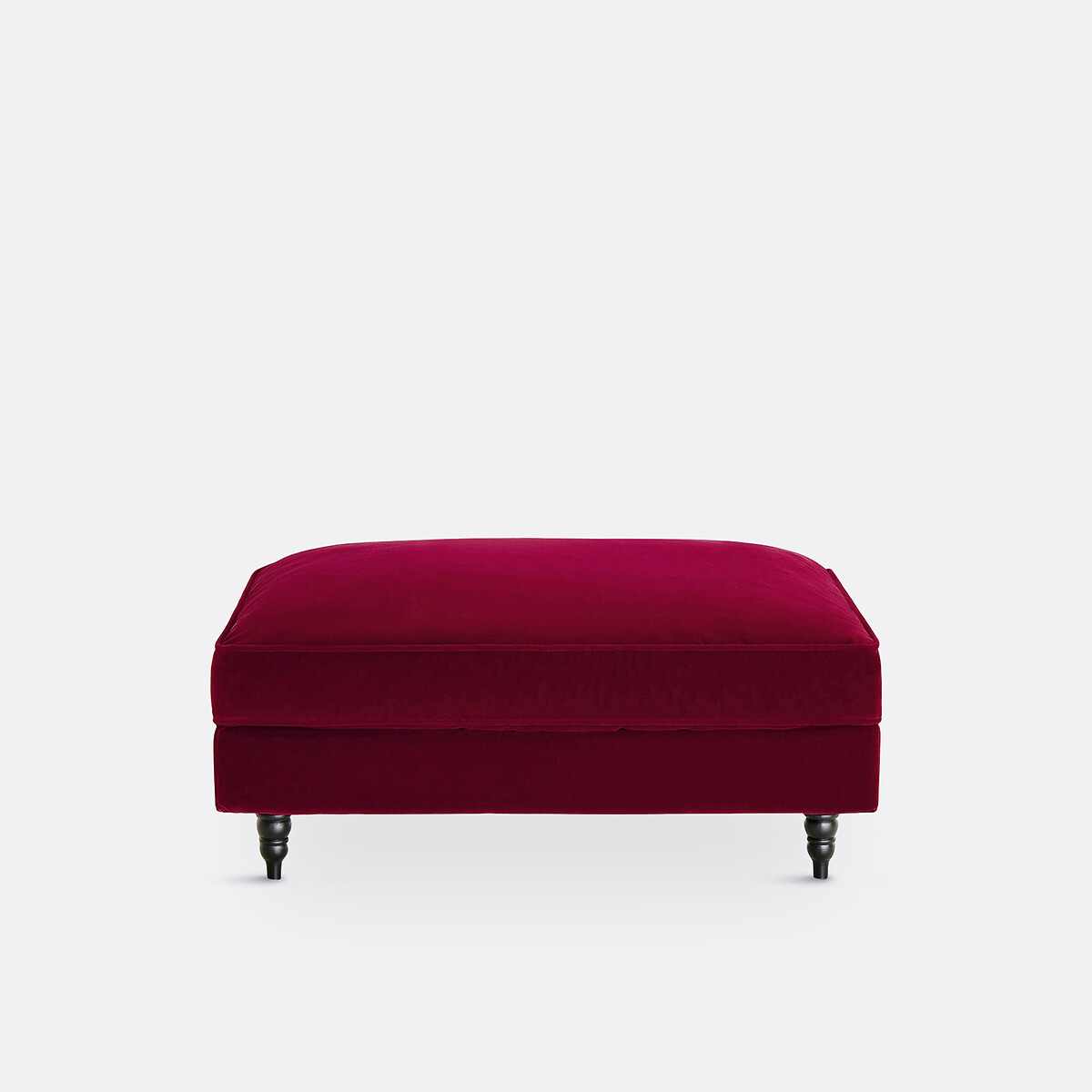 Pouf velours polyester/coton, Lipstick