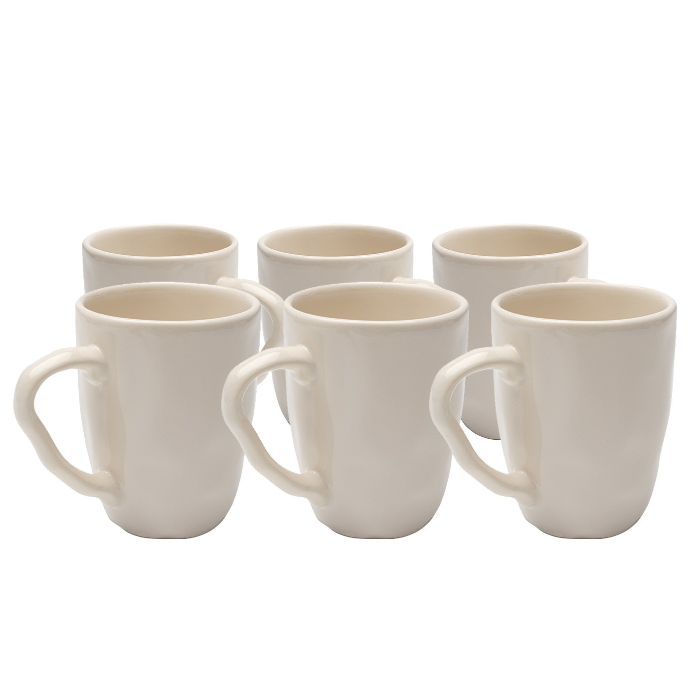 Lot de 6 mugs en faïence, ORGANIC, KARE DESIGN