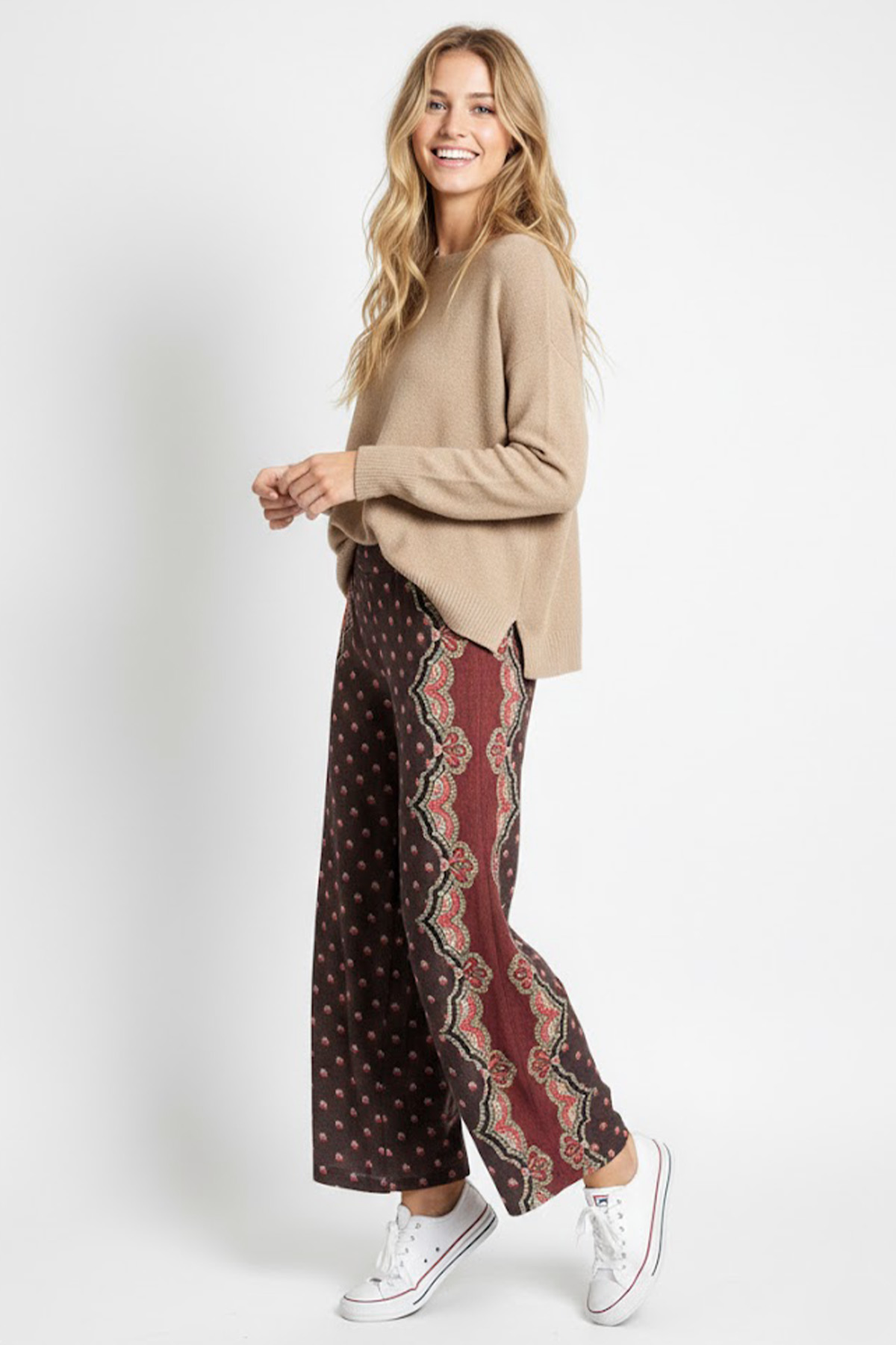Pantalon large imprimé CINTHIA, DERHY