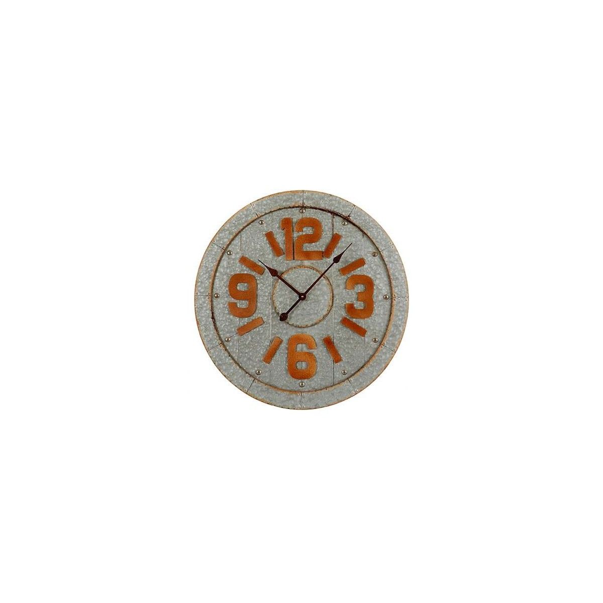 horloge murale zinc style industriel - diametre 68cm