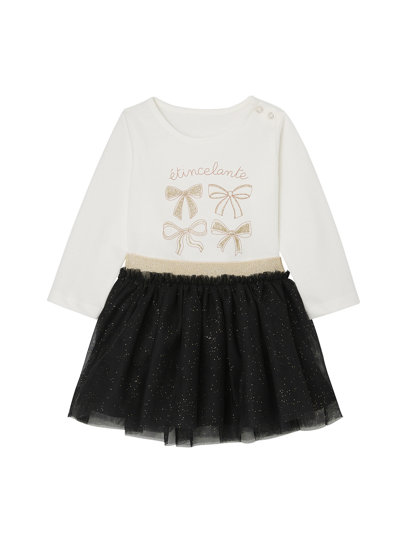 Ensemble bébé t-shirt jupon glitter, VERTBAUDET